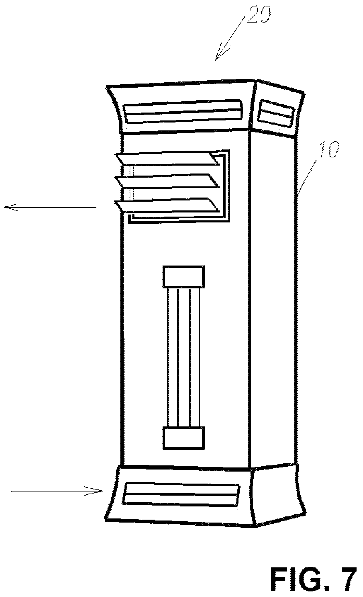 Patent US12320547 Figure 5 – Air sanitizer with boundlessly-extended sanitizing chamber and method of using same