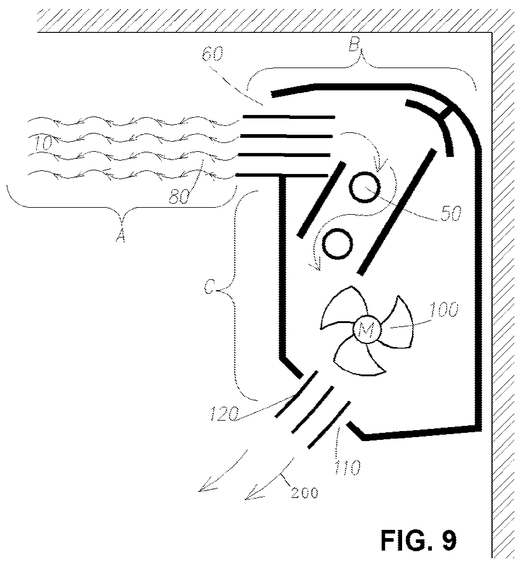 Patent US12320547 Figure 8 – Air sanitizer with boundlessly-extended sanitizing chamber and method of using same