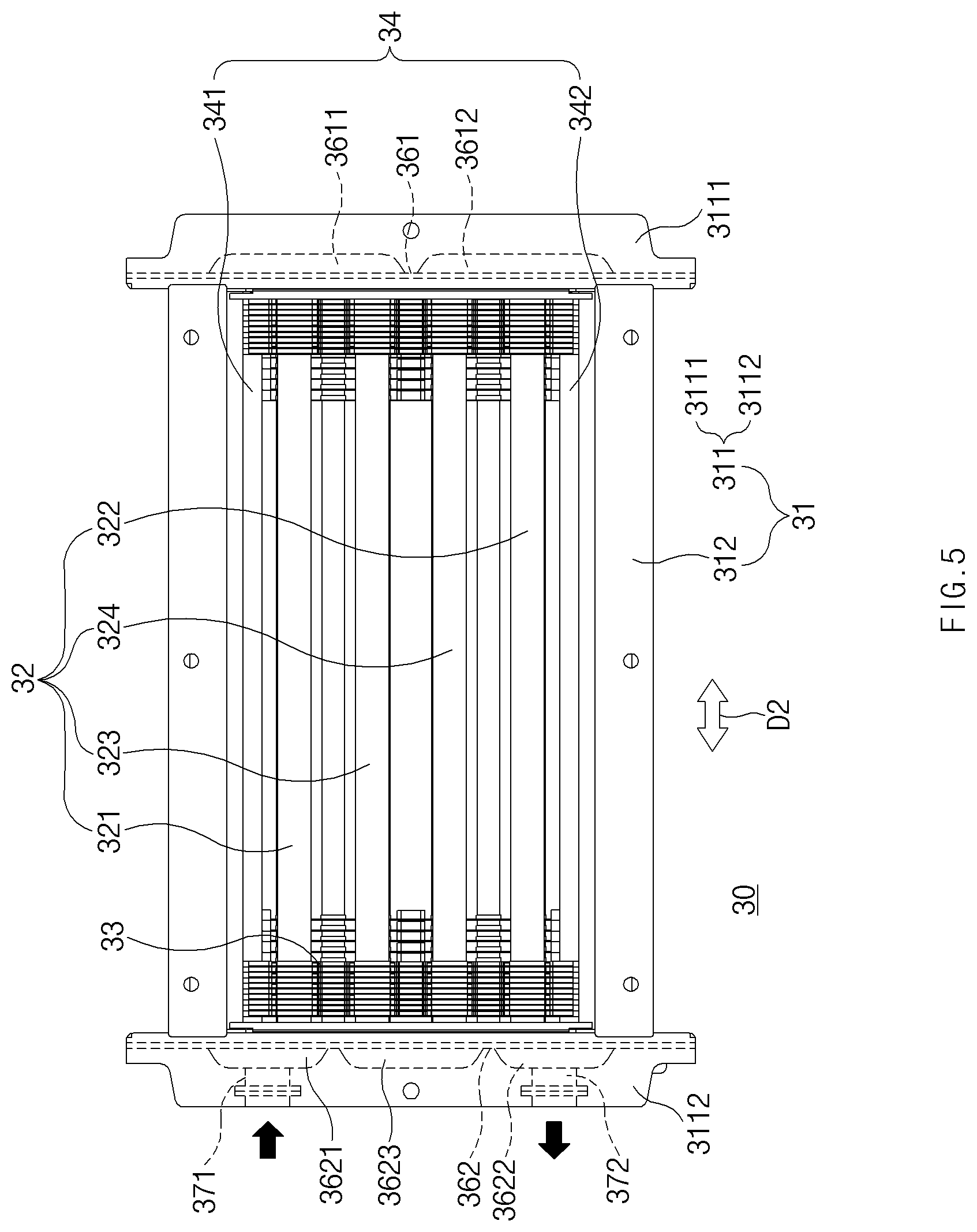 Patent US12320550 Figure 5 – Heat-exchange pipe, heat-exchanger unit using same, and condensing boiler using same