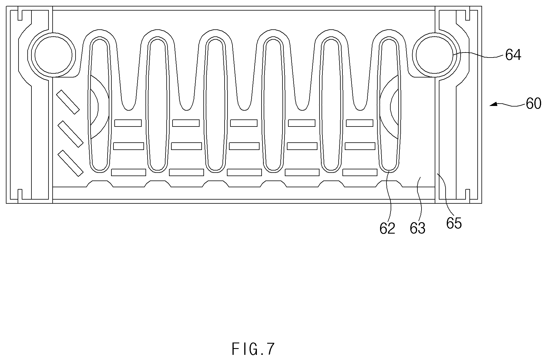 Patent US12320550 Figure 7 – Heat-exchange pipe, heat-exchanger unit using same, and condensing boiler using same