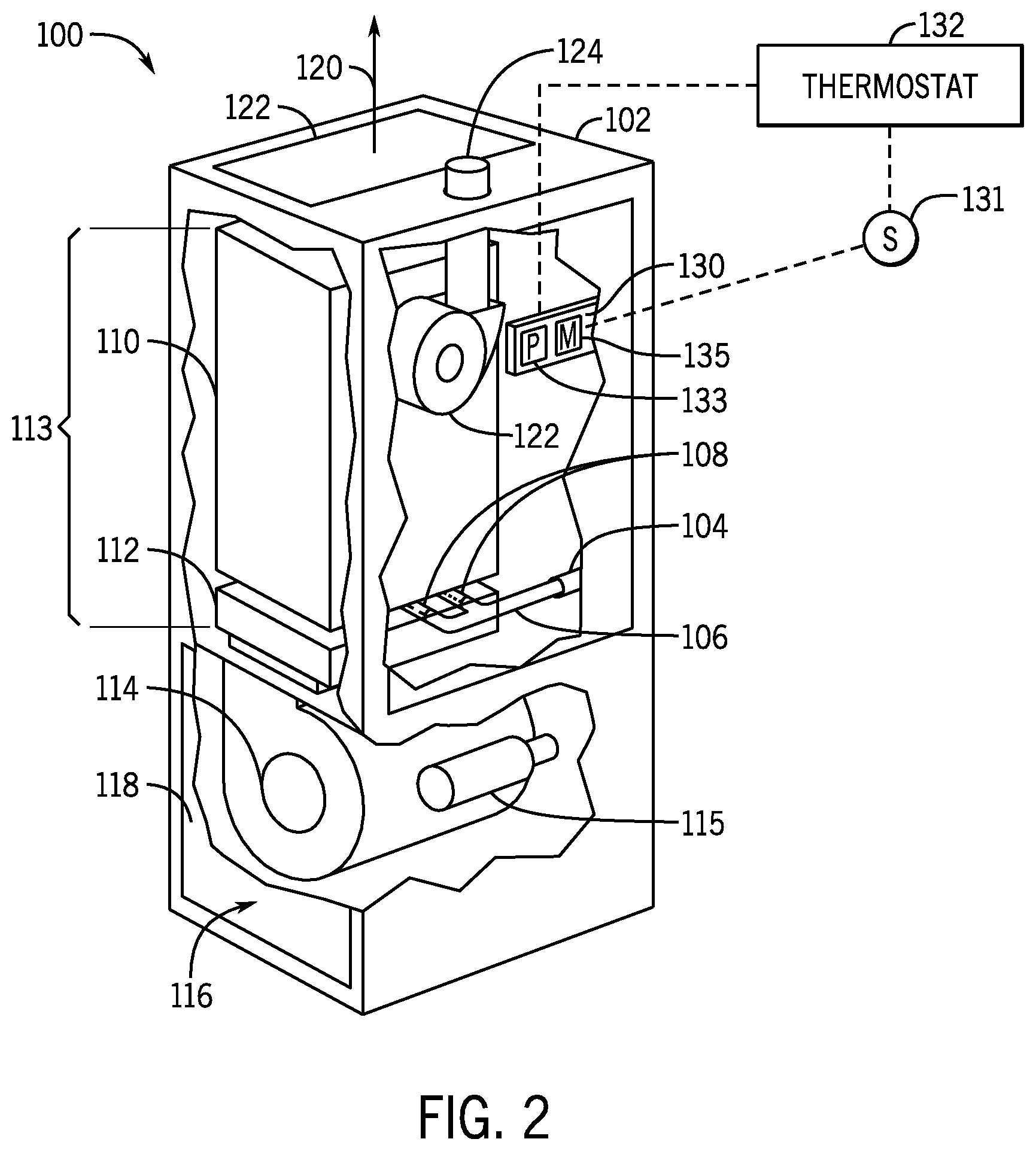 Patent US12320551 Figure 2 – Variable capacity furnace control