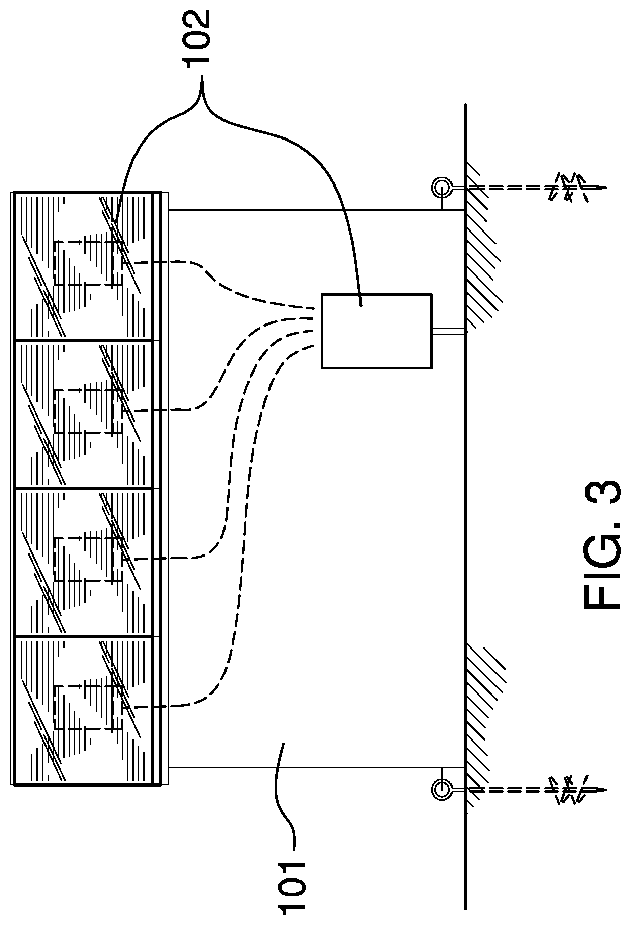 Patent US12320553 Figure 3 – Storage shed with integrated solar roof