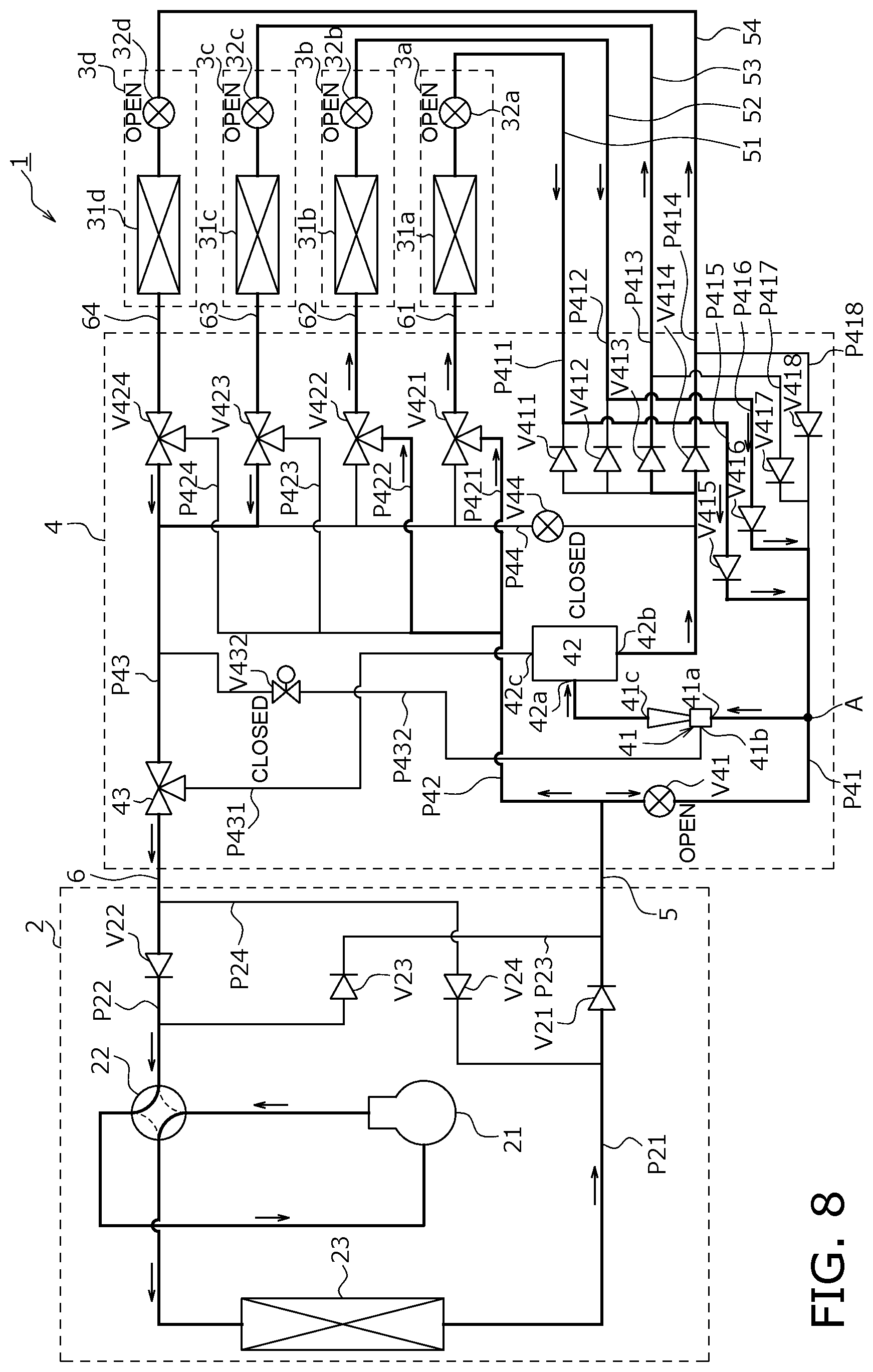Patent US12320556 Figure 8 – Air conditioner