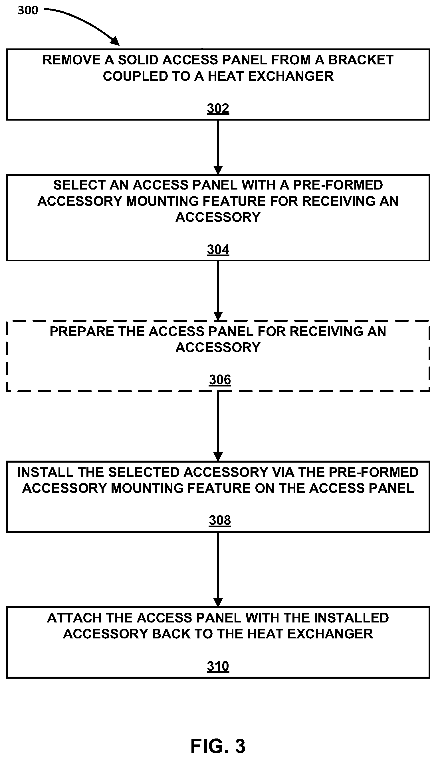 Patent US12320559 Figure 4 – Interchangeable heat exchanger access panel with accessory mounting capability
