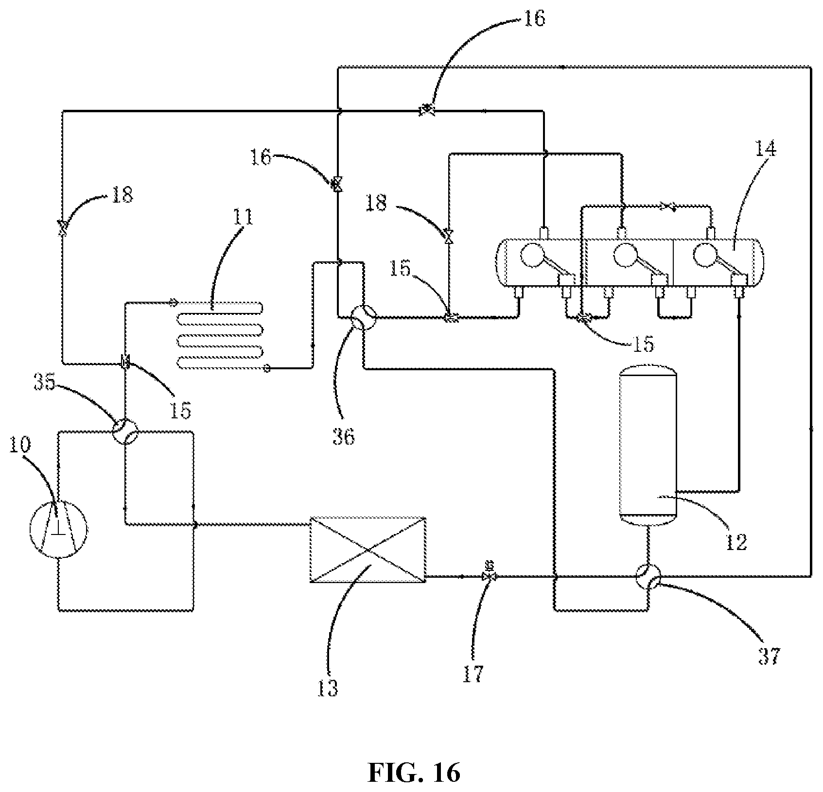Patent US12320560 Figure 9 – Carbon dioxide refrigerating system and refrigerating method thereof