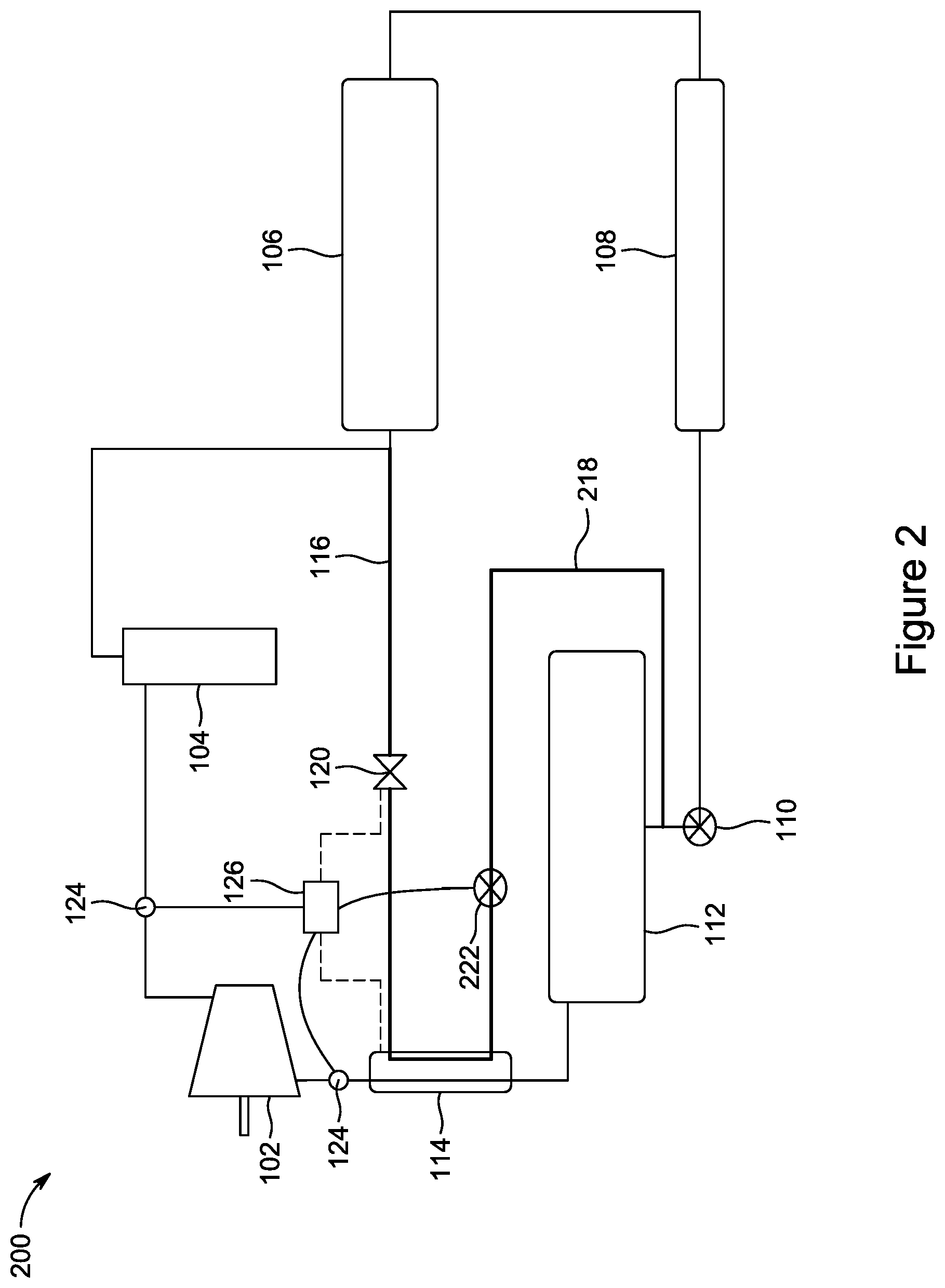 Patent US12320566 Figure 2 – Suction gas heat exchanger control and utilization