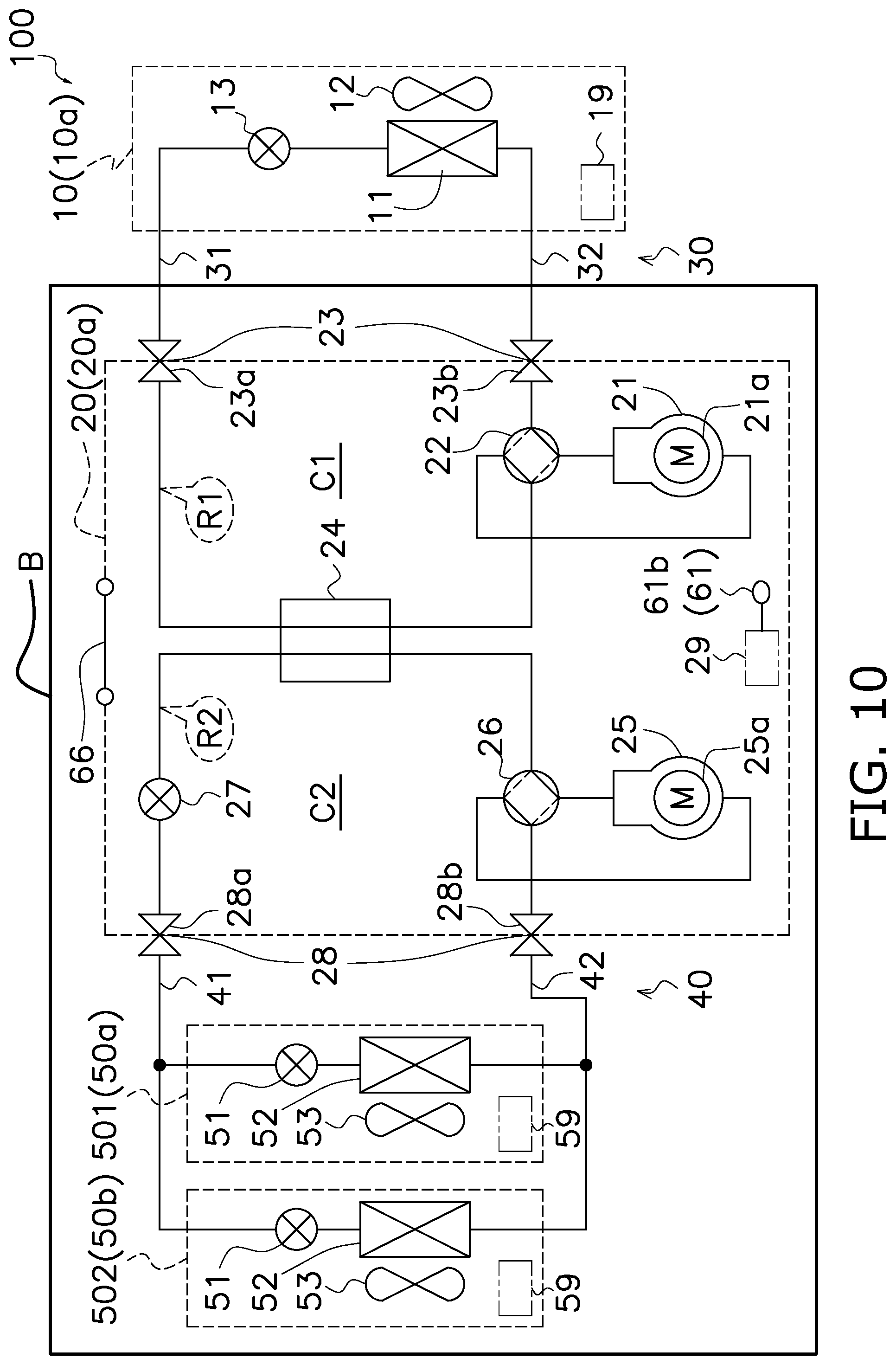 Patent US12320568 Figure 9 – Compressor unit and refrigeration apparatus