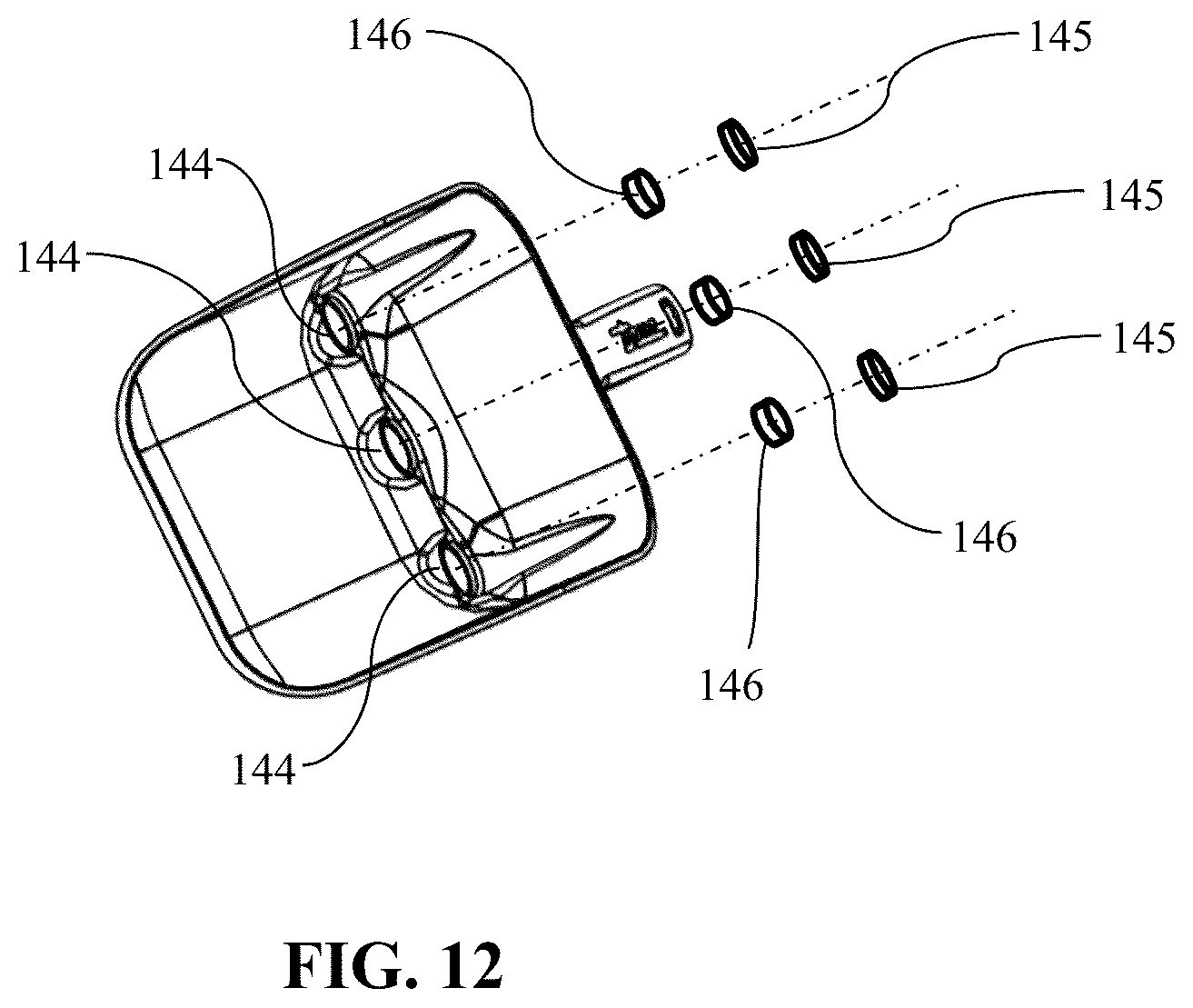 Patent US12320570 Figure 12 – Ice bin with magnetized scoop and method of manufacture and use