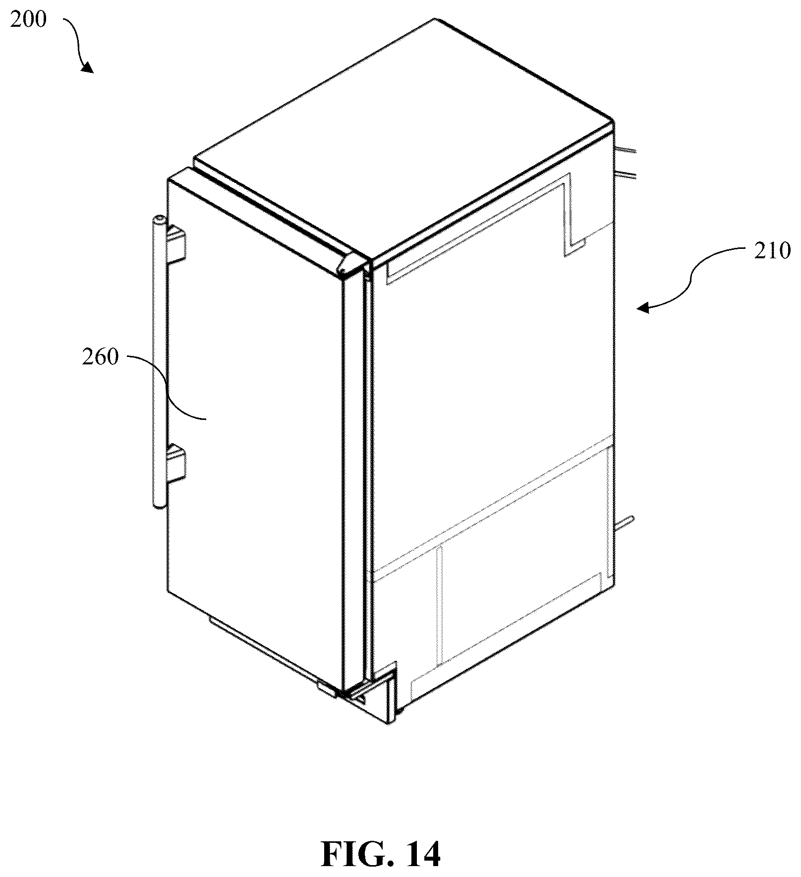 Patent US12320570 Figure 14 – Ice bin with magnetized scoop and method of manufacture and use