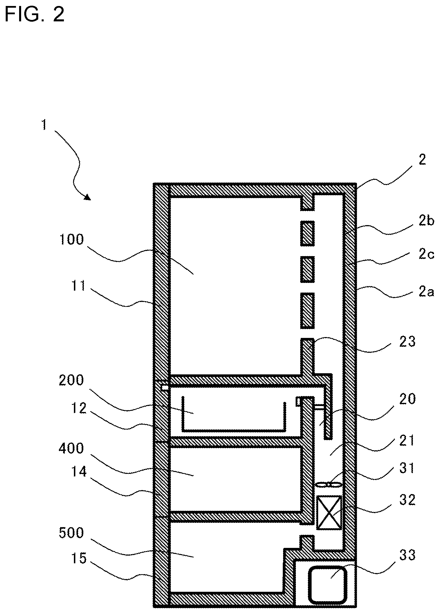 Patent US12320572 Figure 2 – Refrigerator