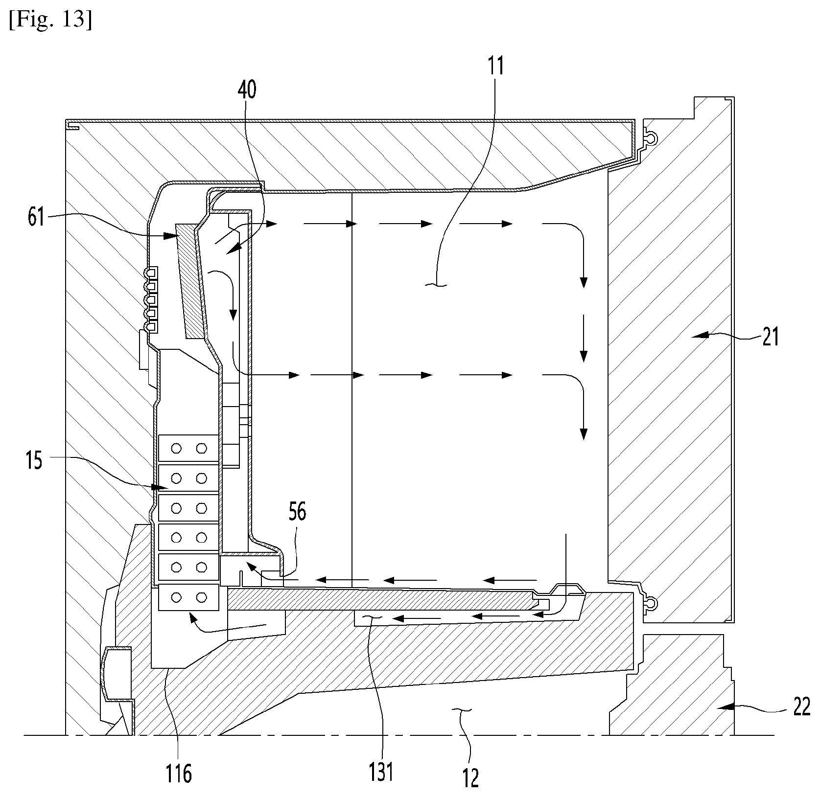 Patent US12320574 Figure 11 – Refrigerator
