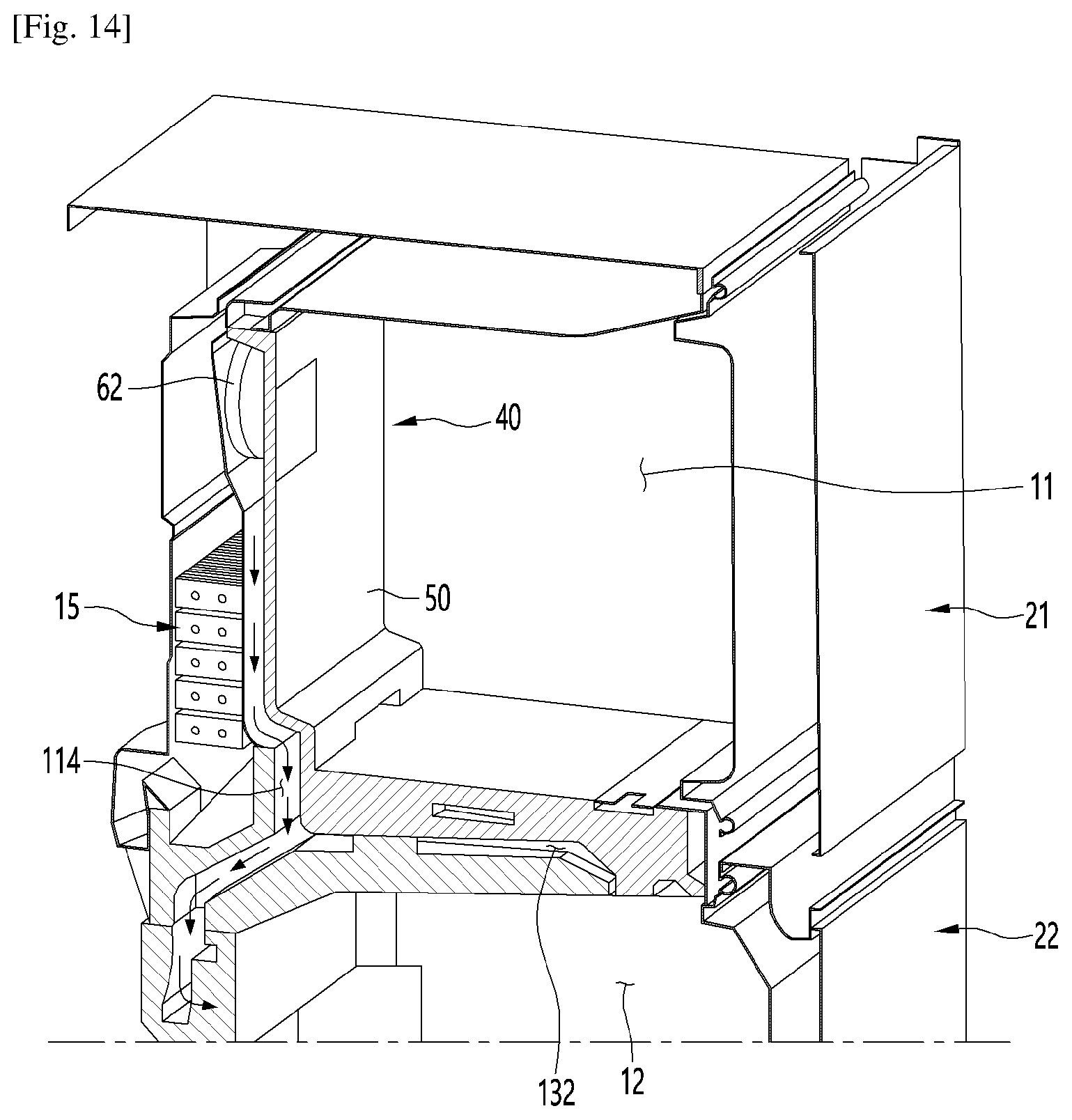Patent US12320574 Figure 12 – Refrigerator