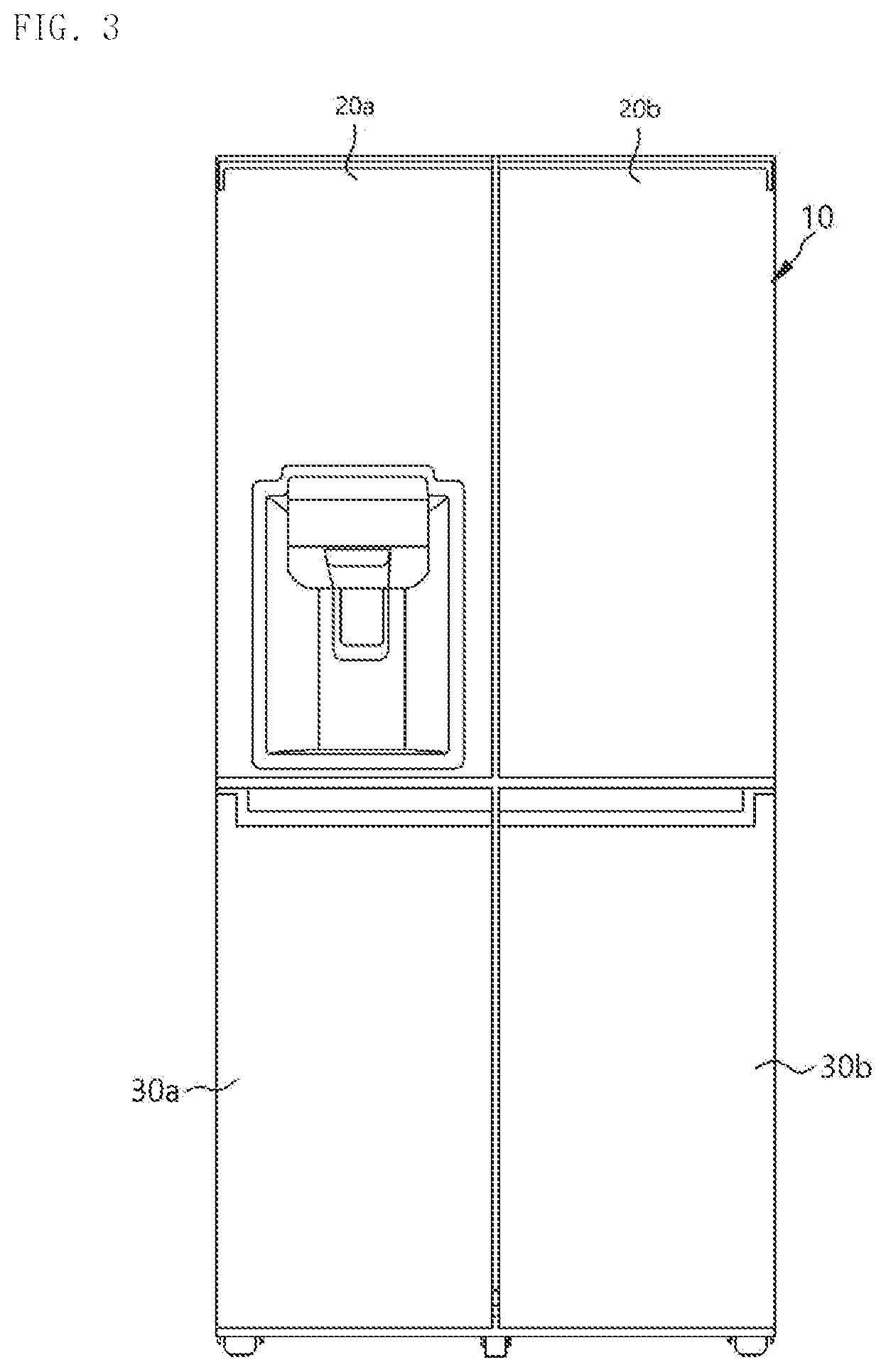 Patent US12320575 Figure 3 – Refrigerator
