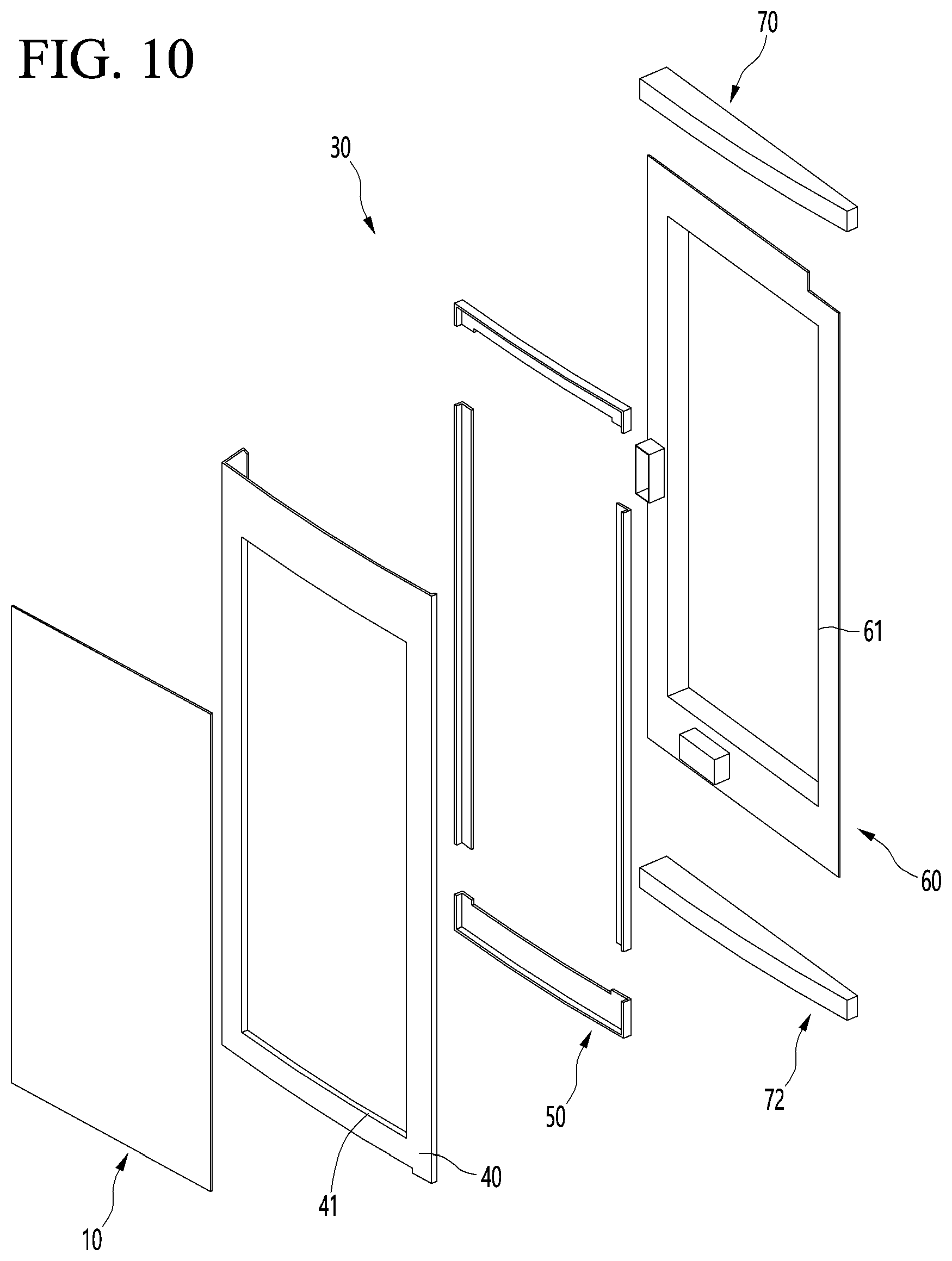 Patent US12320576 Figure 9 – Panel assembly, refrigerator, and home appliances