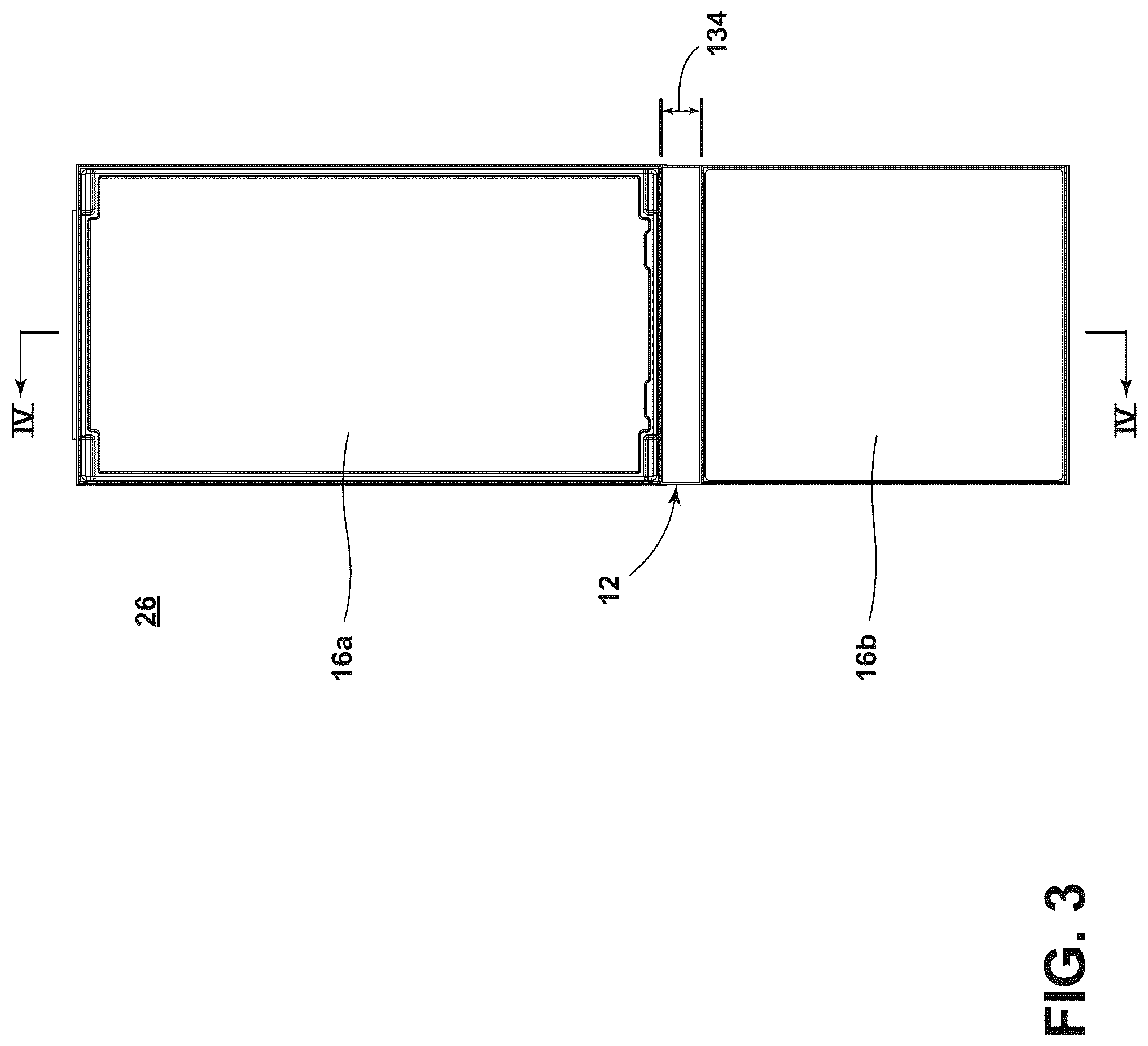 Patent US12320577 Figure 3 – Refrigerator cabinet with a trim breaker and vacuum insulated panel associated with the trim breaker