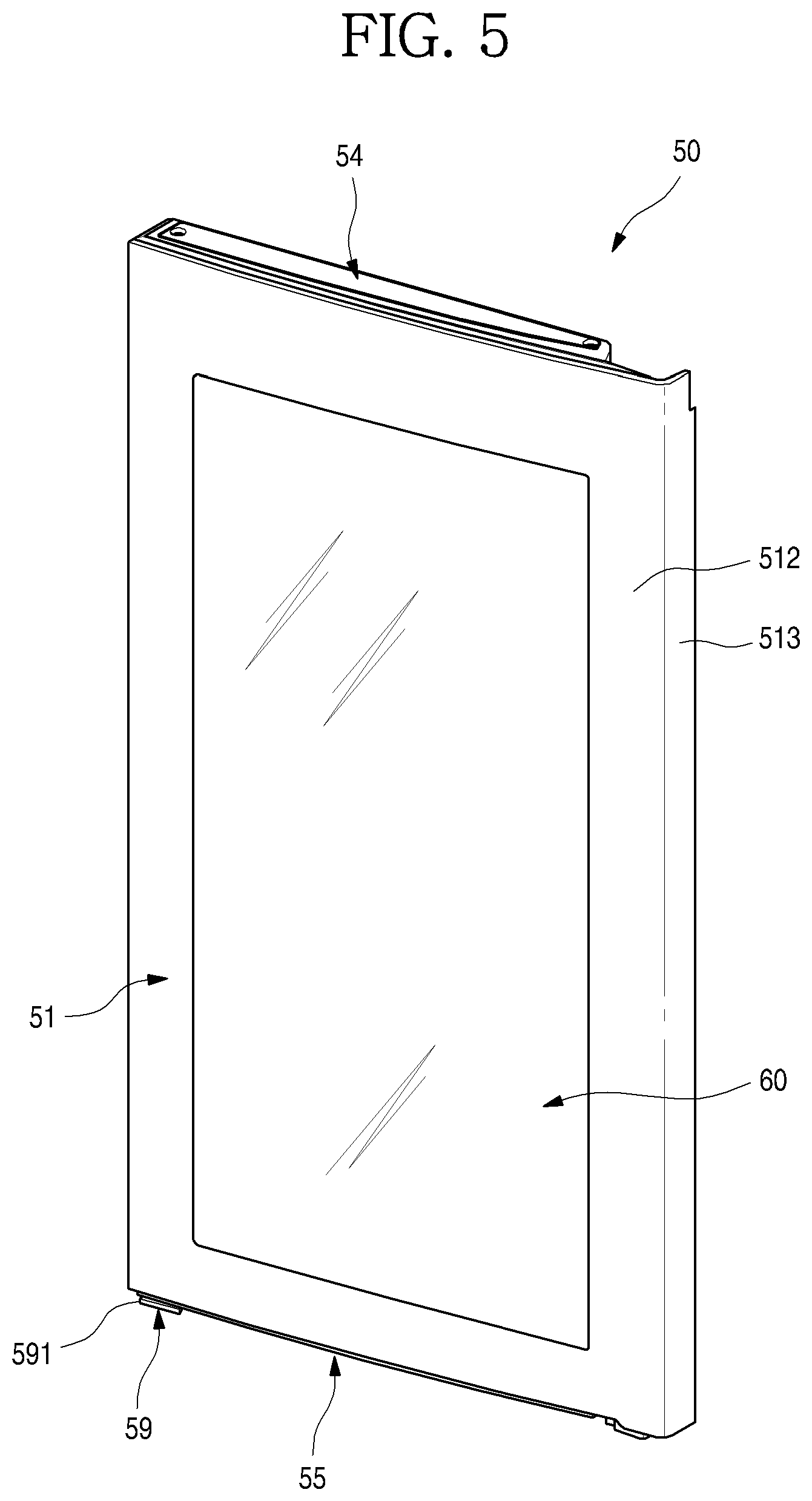 Patent US12320582 Figure 5 – Refrigerator