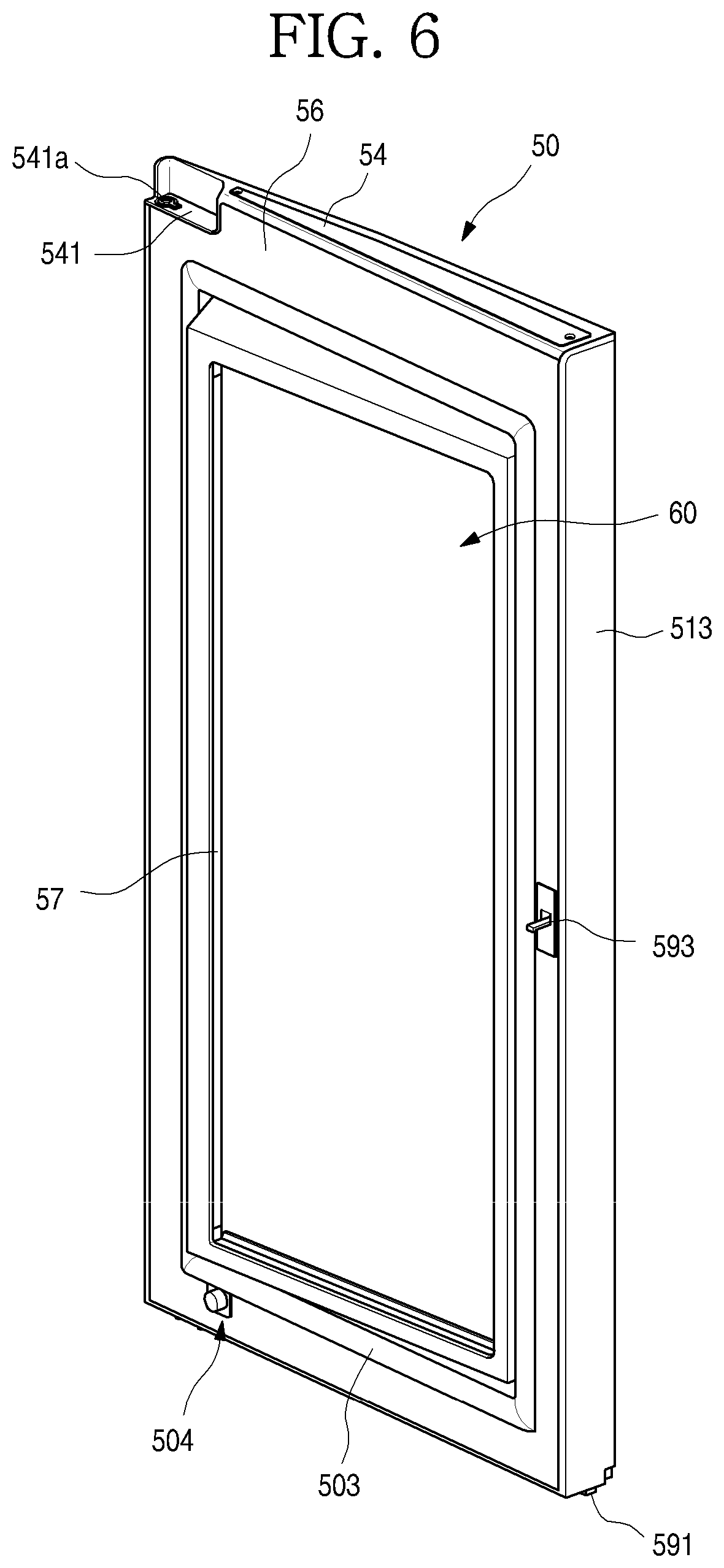 Patent US12320582 Figure 6 – Refrigerator