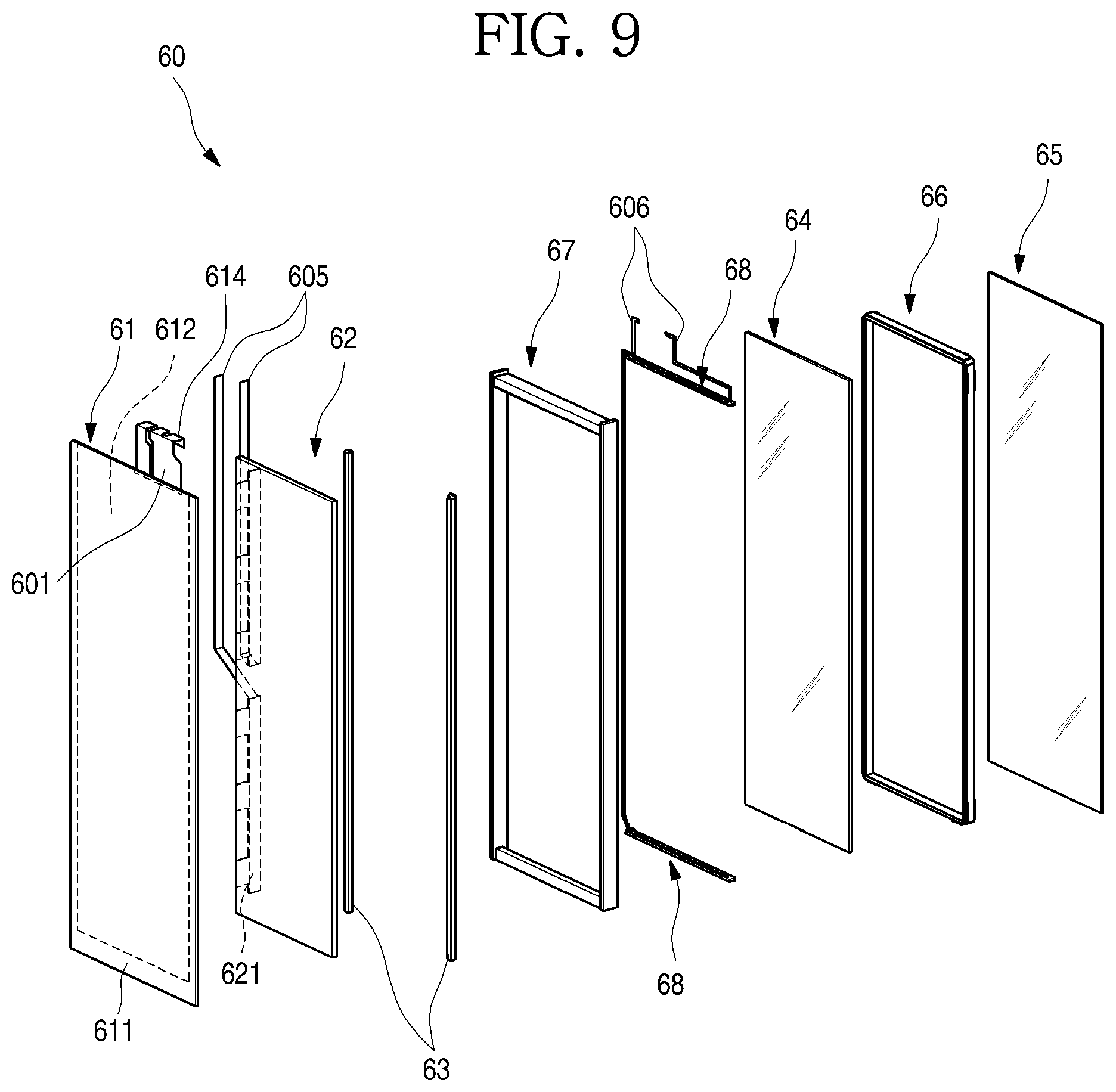 Patent US12320582 Figure 9 – Refrigerator