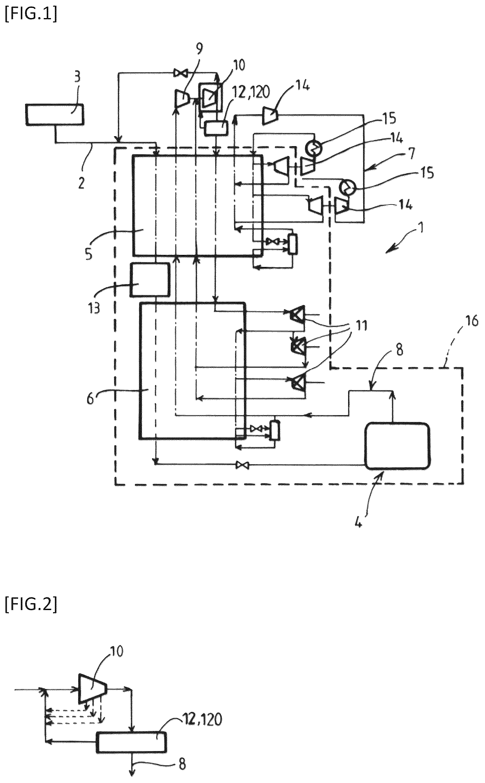Patent US12320586 Figure 1 – Facility and method for hydrogen refrigeration