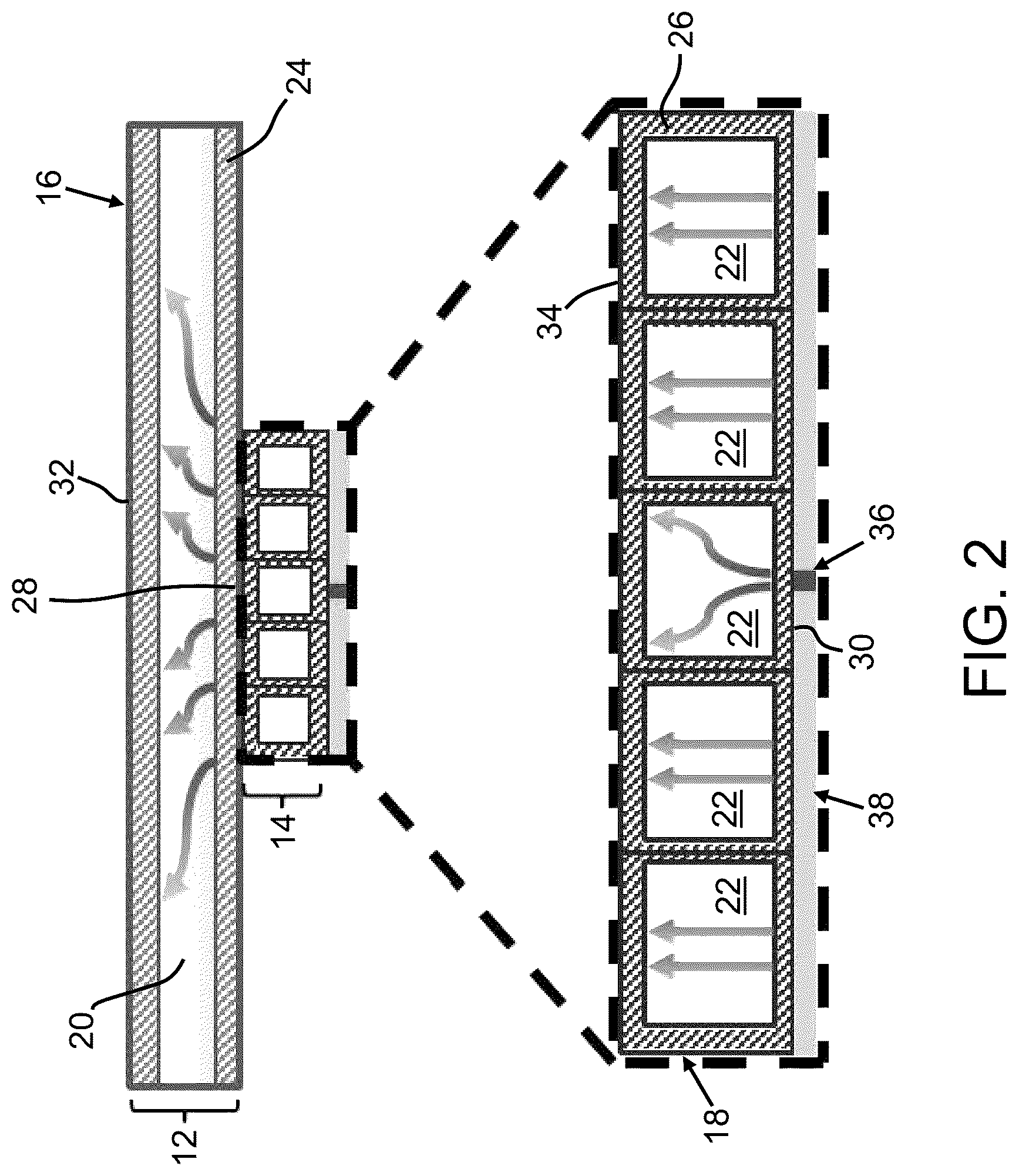 Patent US12320592 Figure 2 – Vapor chamber devices and methods of dissipating heat therewith
