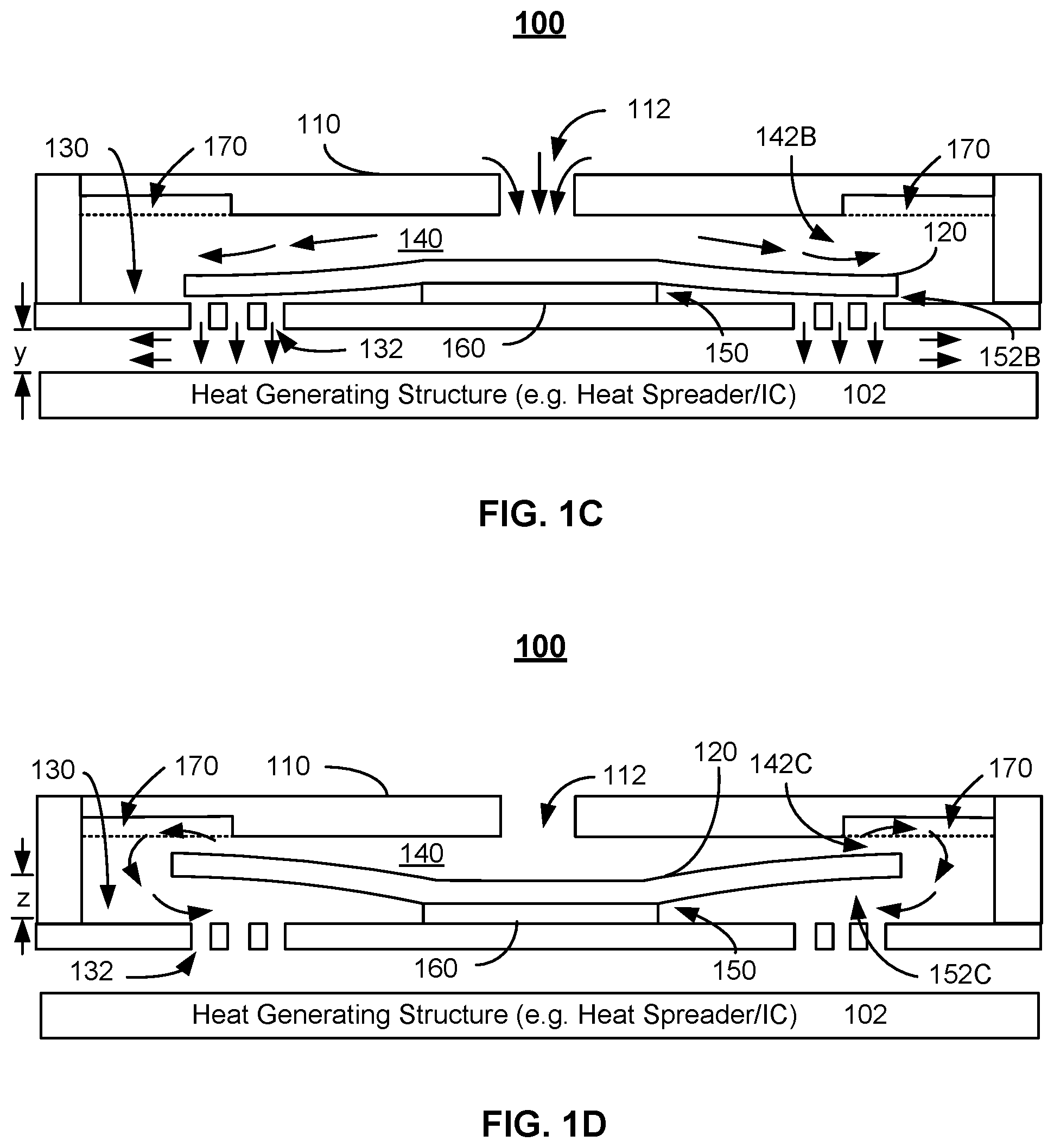 Patent US12320595 Figure 2 – Top chamber cavities for center-pinned actuators