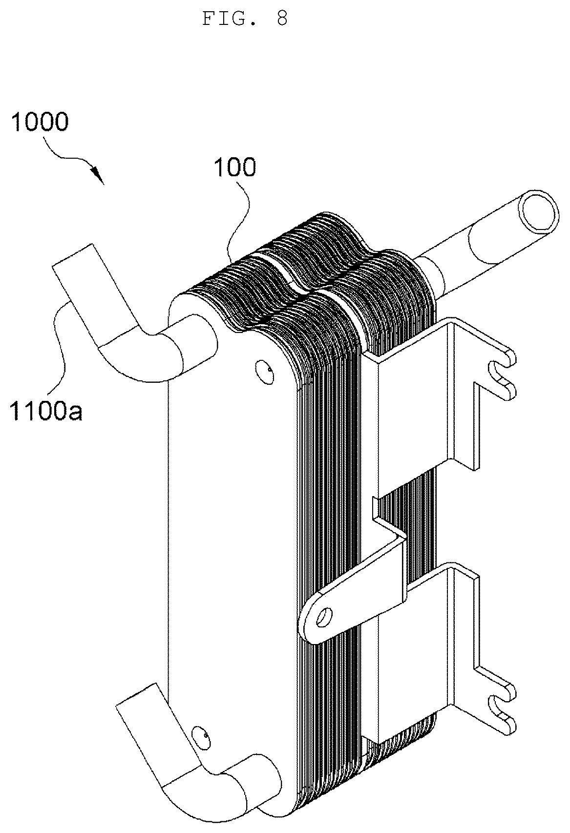 Patent US12320597 Figure 8 – Plate-type heat exchanger