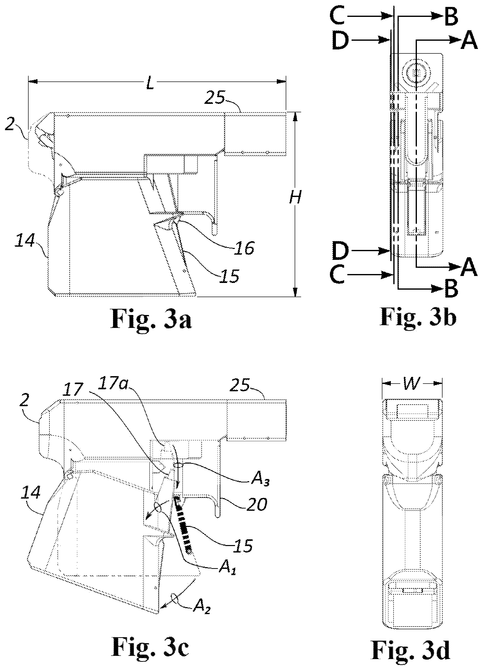 Patent US12320601 Figure 3 – Concealable pistol