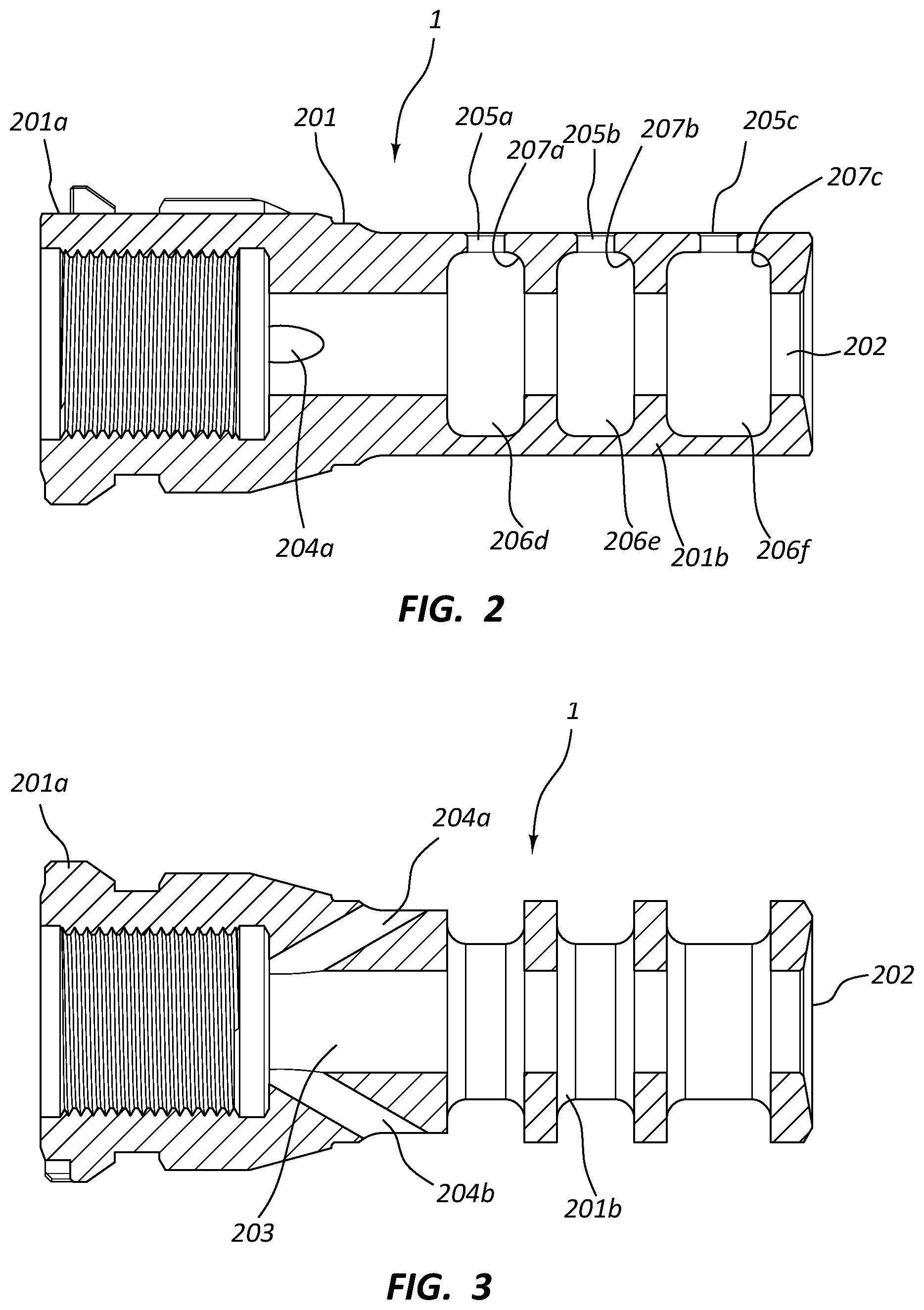 Patent US12320602 Figure 2 – Firearm muzzle attachment apparatus