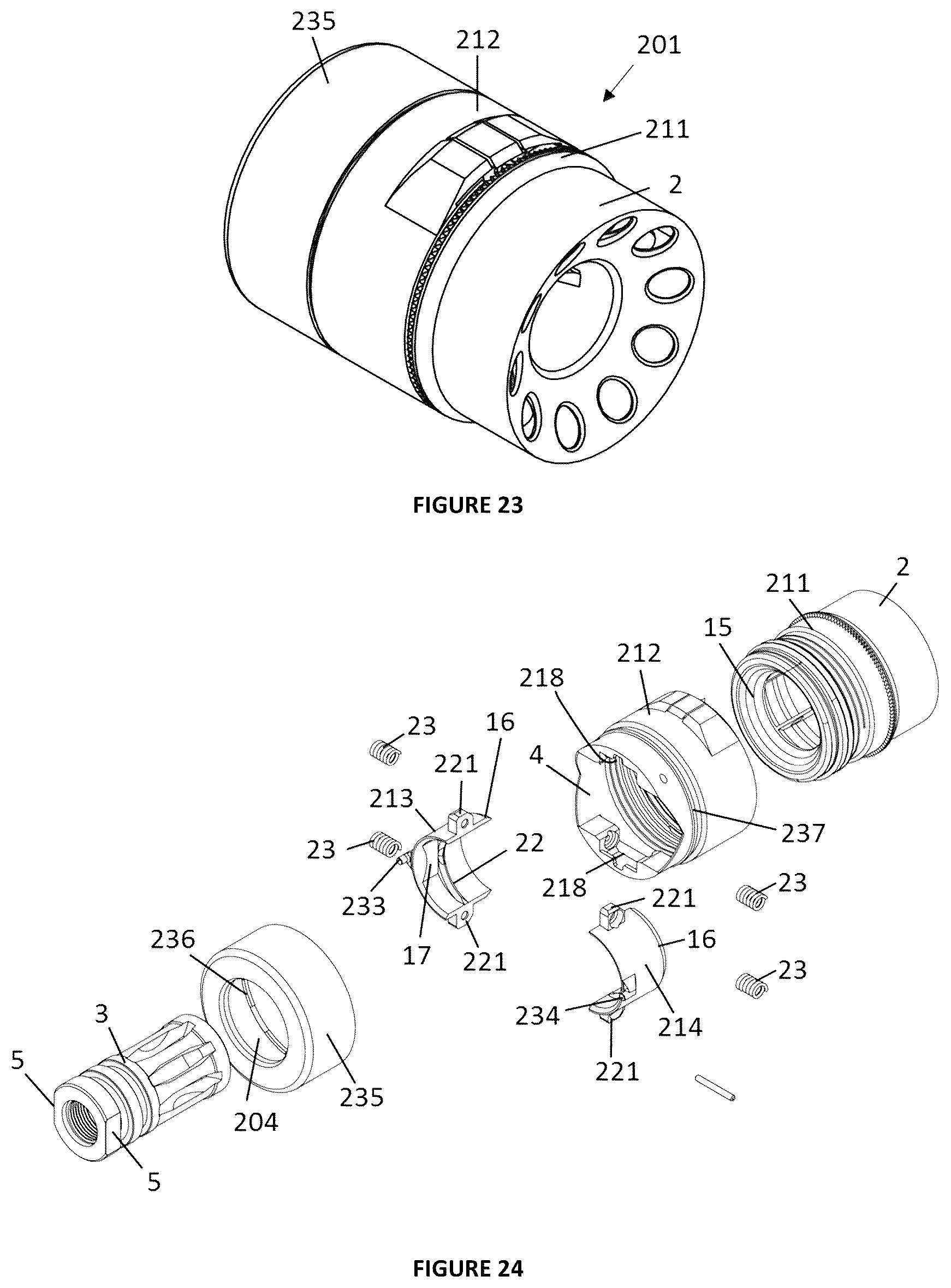 Patent US12320605 Figure 8 – Connector for a firearm accessory