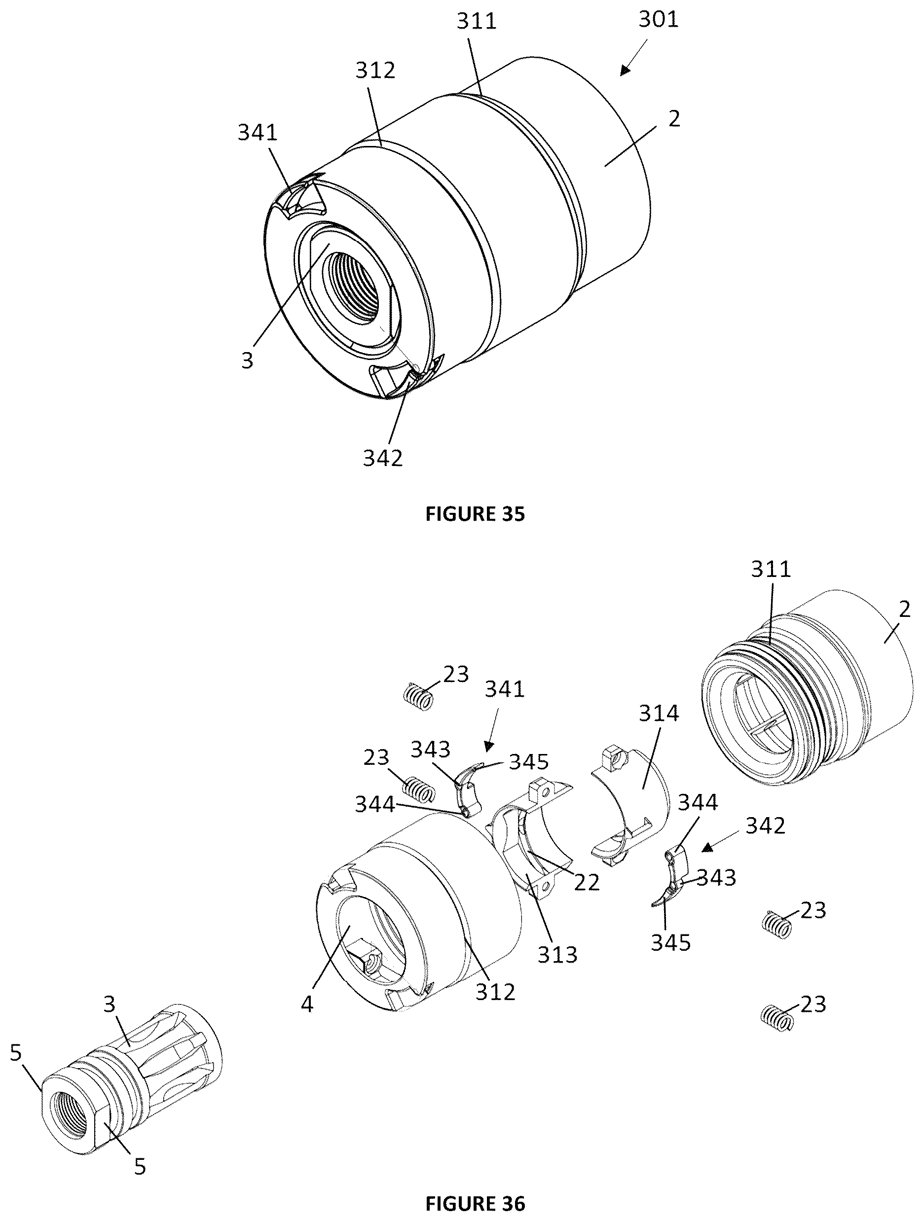 Patent US12320605 Figure 12 – Connector for a firearm accessory