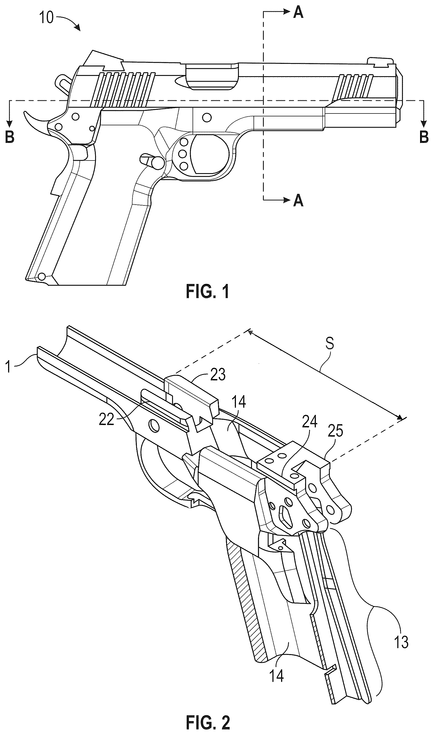 Patent US12320607 Figure 1 – Handgun