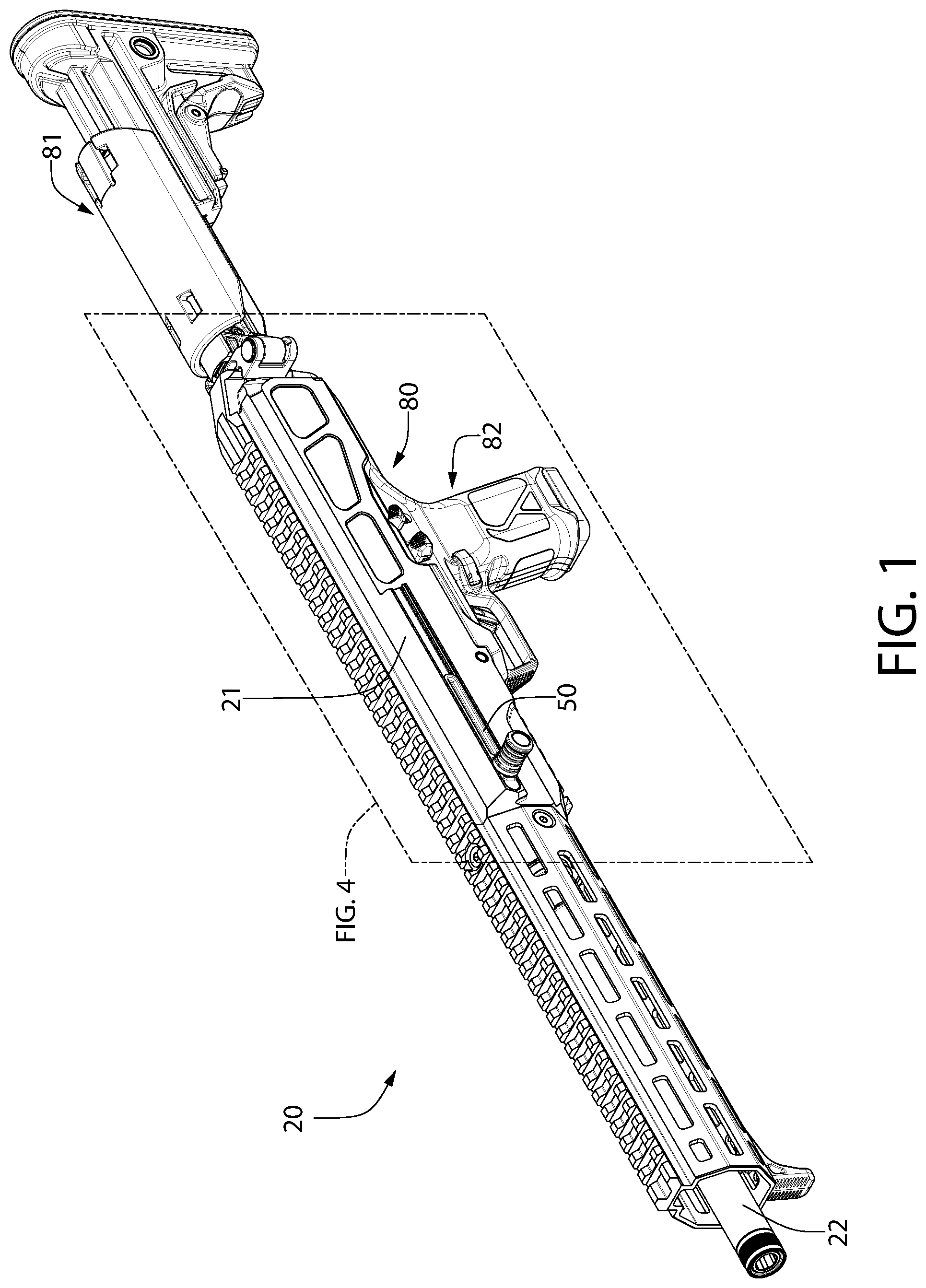 Patent US12320608 Figure 1 – Bolt assembly for firearm