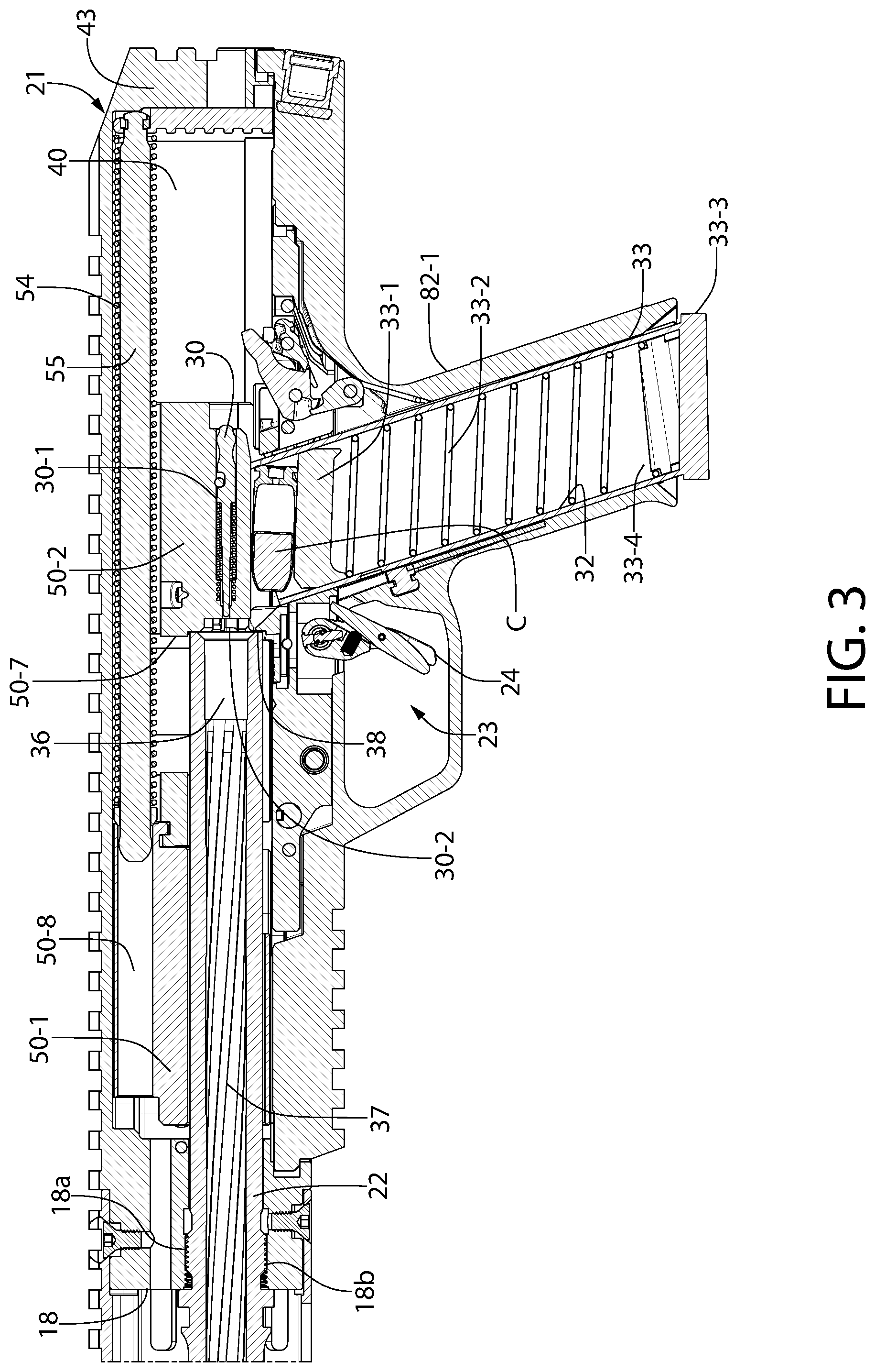Patent US12320608 Figure 3 – Bolt assembly for firearm
