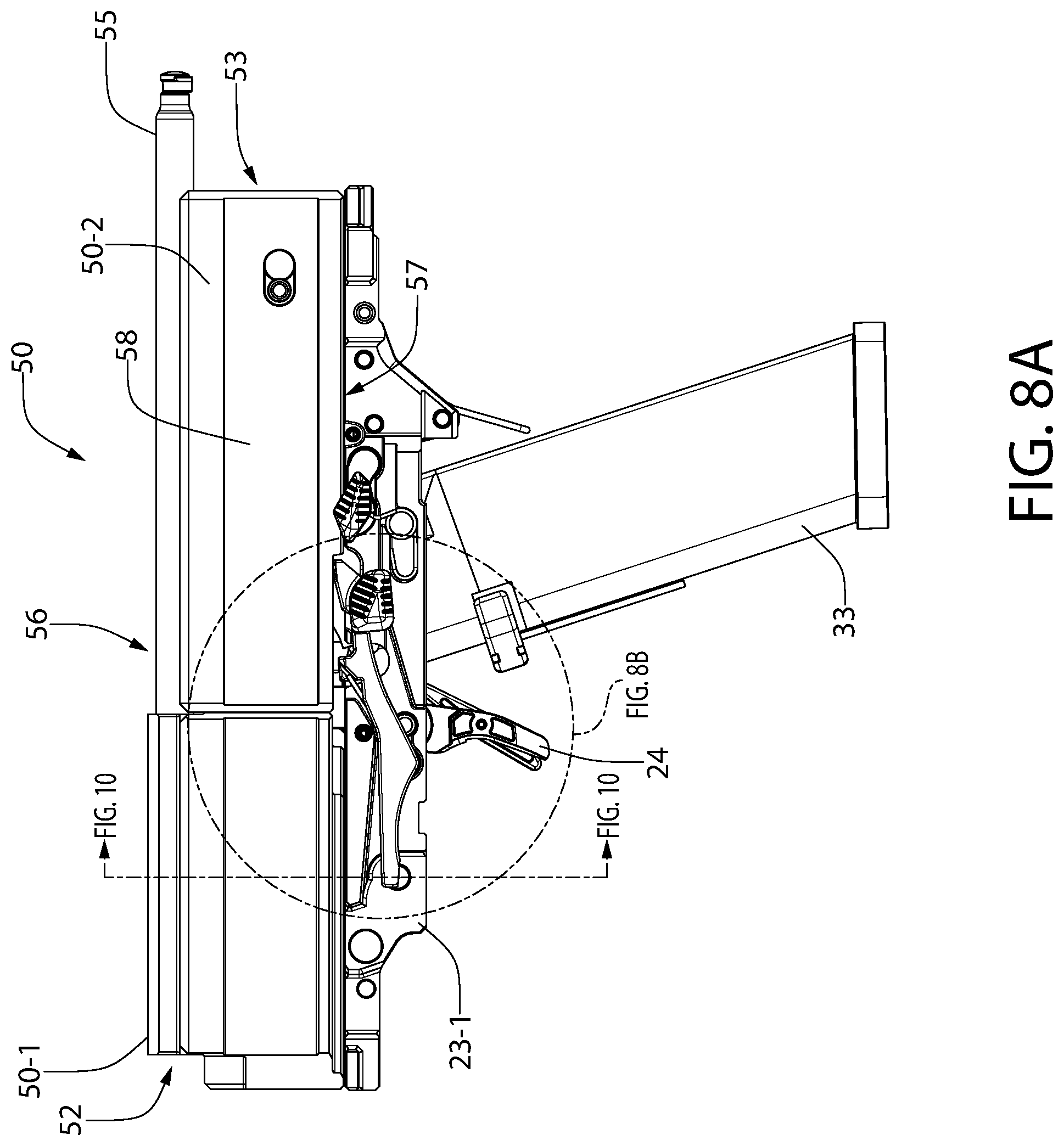 Patent US12320608 Figure 8 – Bolt assembly for firearm