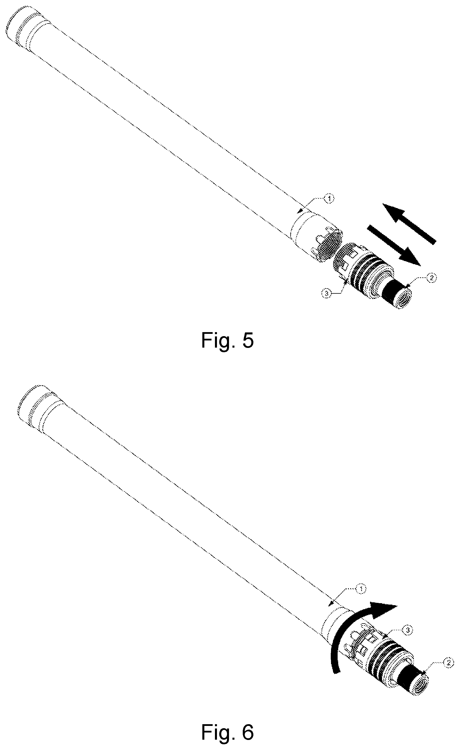 Patent US12320609 Figure 3 – Quick disassembly recoil group structure for firearms