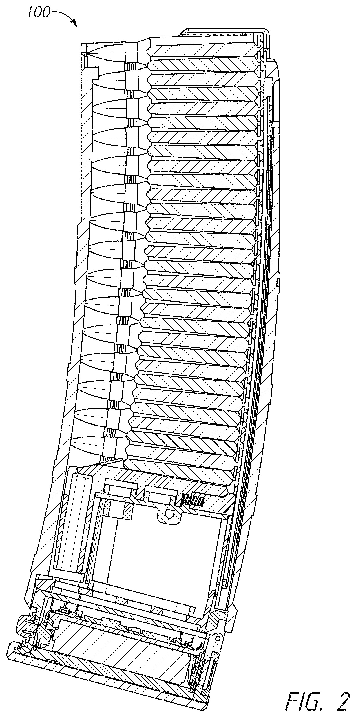 Patent US12320611 Figure 2 – Firearm ammunition availability detection system
