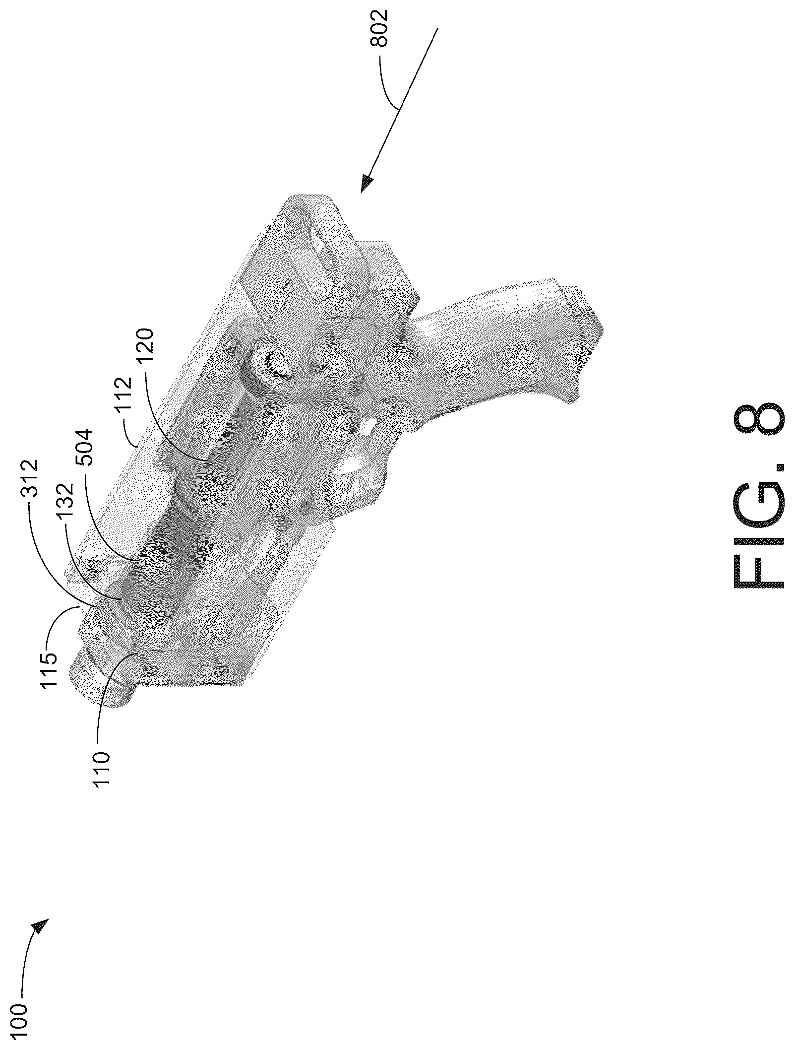 Patent US12320612 Figure 8 – Toy launch apparatus with momentum feature and concentric piston