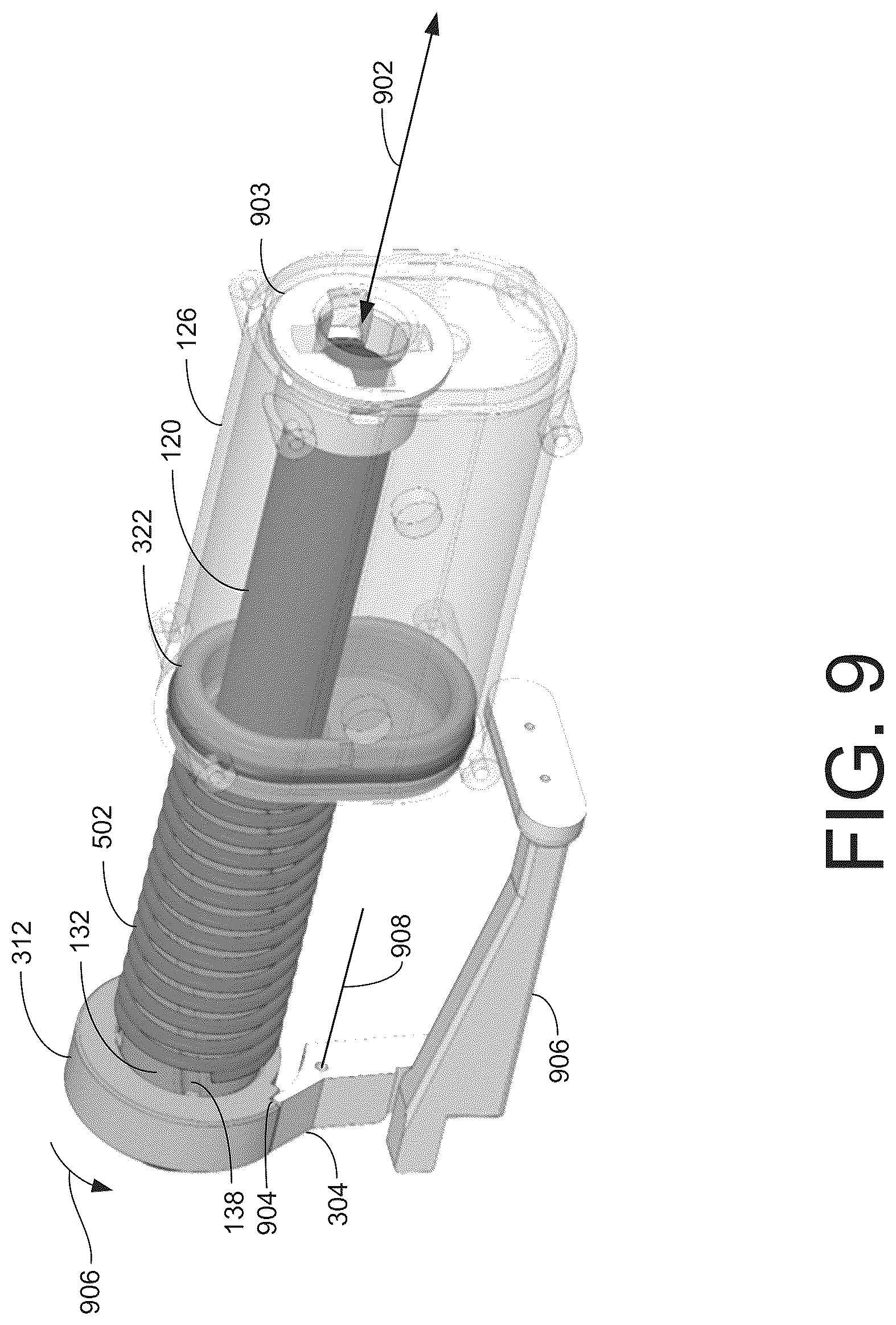 Patent US12320612 Figure 9 – Toy launch apparatus with momentum feature and concentric piston