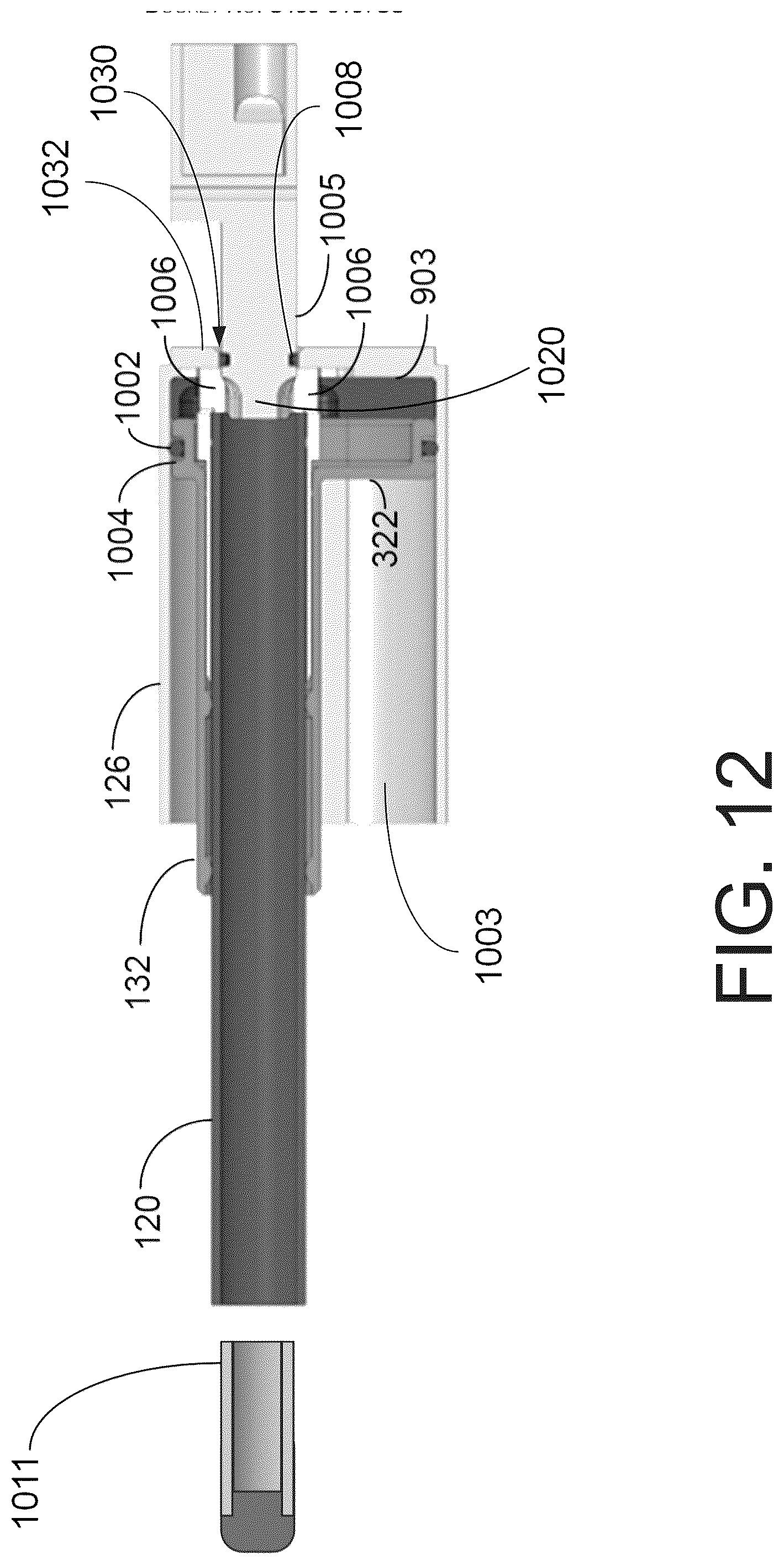 Patent US12320612 Figure 12 – Toy launch apparatus with momentum feature and concentric piston