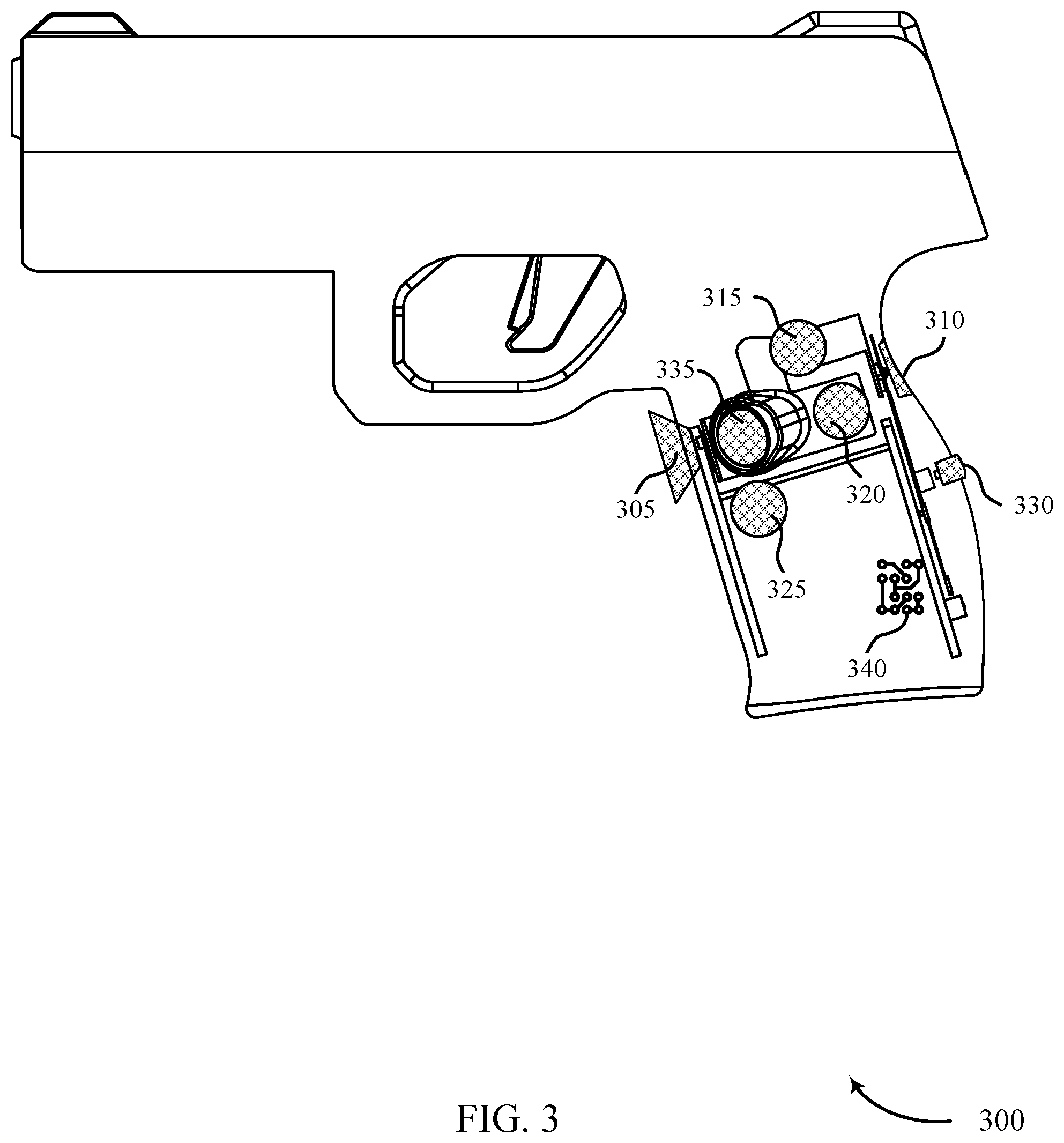 Patent US12320614 Figure 3 – Systems and techniques for determining whether a user is holding a gun