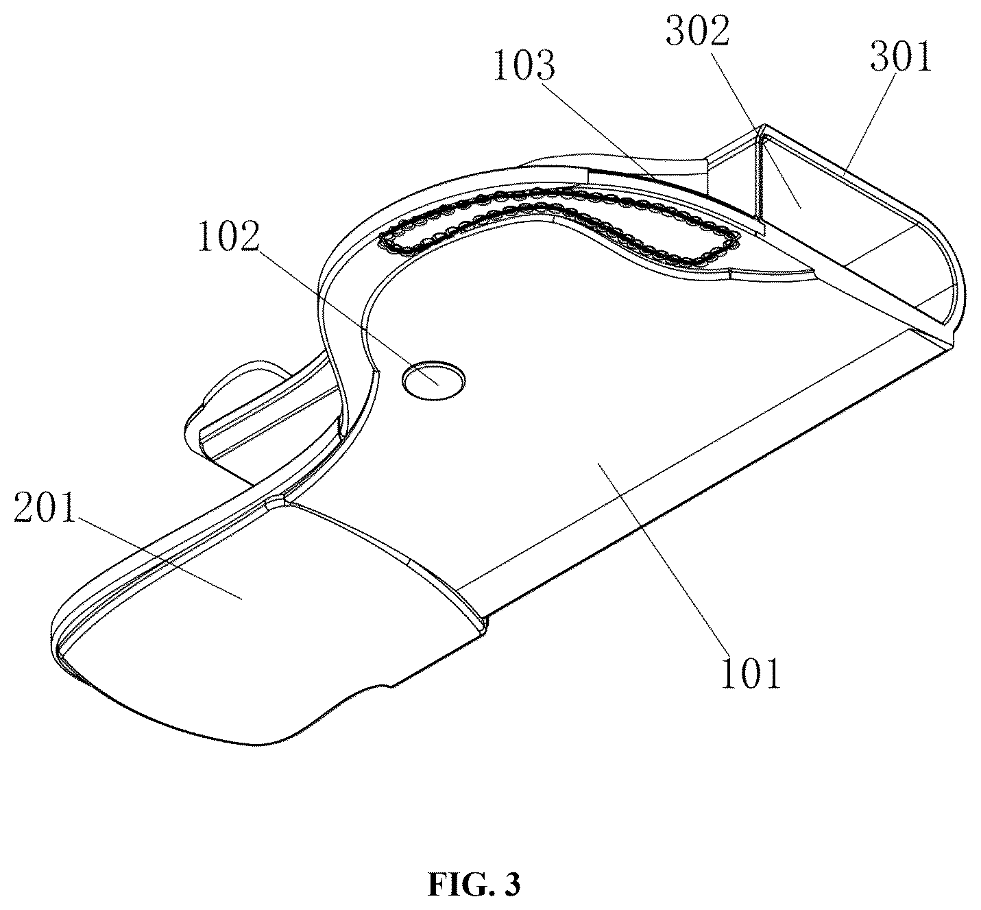 Patent US12320616 Figure 3 – Quick-pull leather holster with compartment and single-side lock function