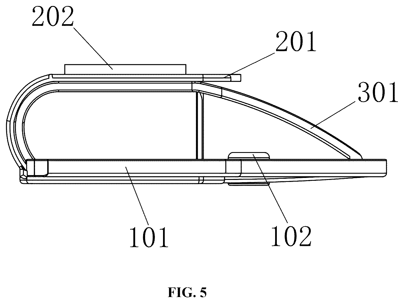 Patent US12320616 Figure 5 – Quick-pull leather holster with compartment and single-side lock function