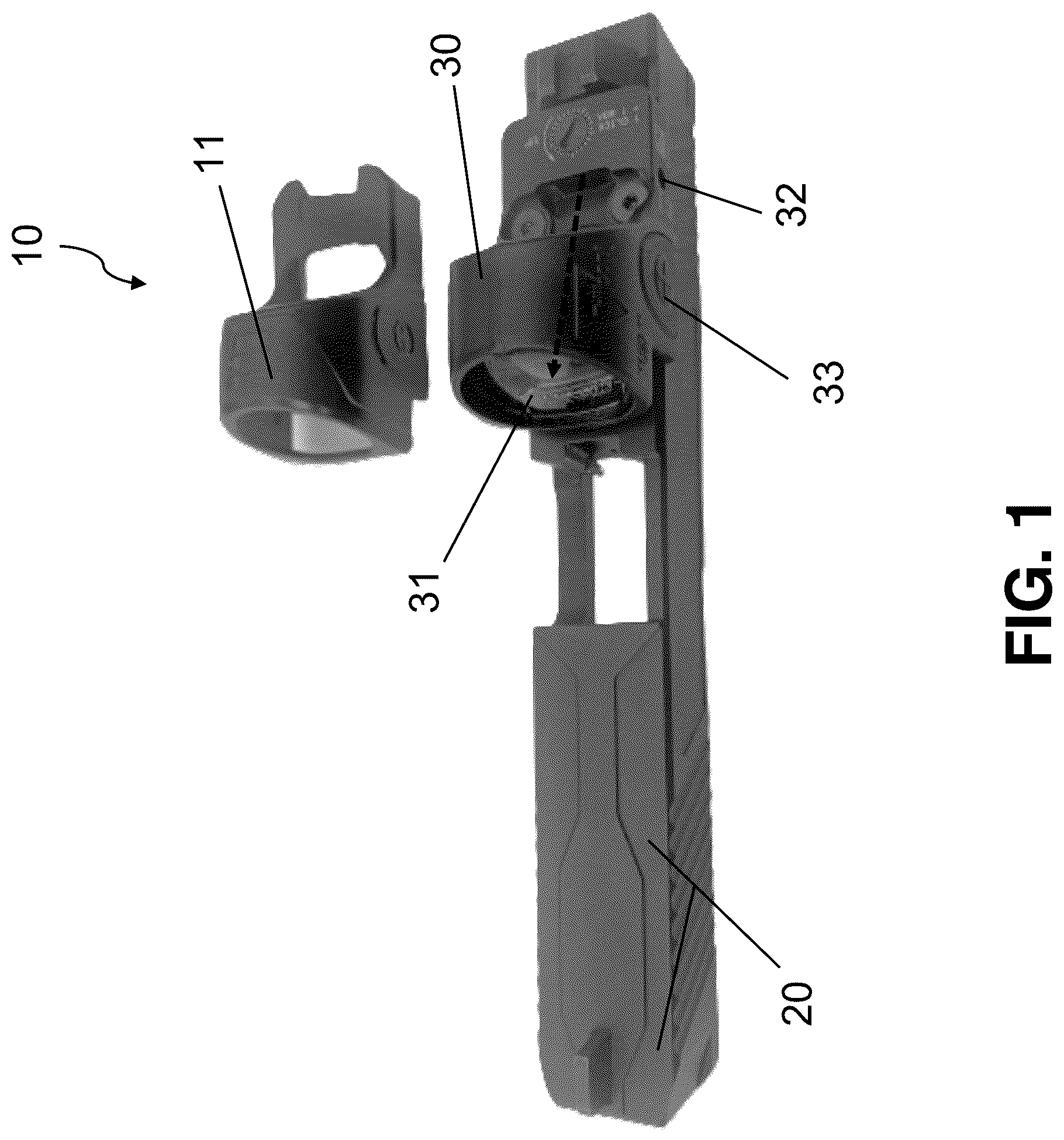 Patent US12320617 Figure 1 – Reflex sight device