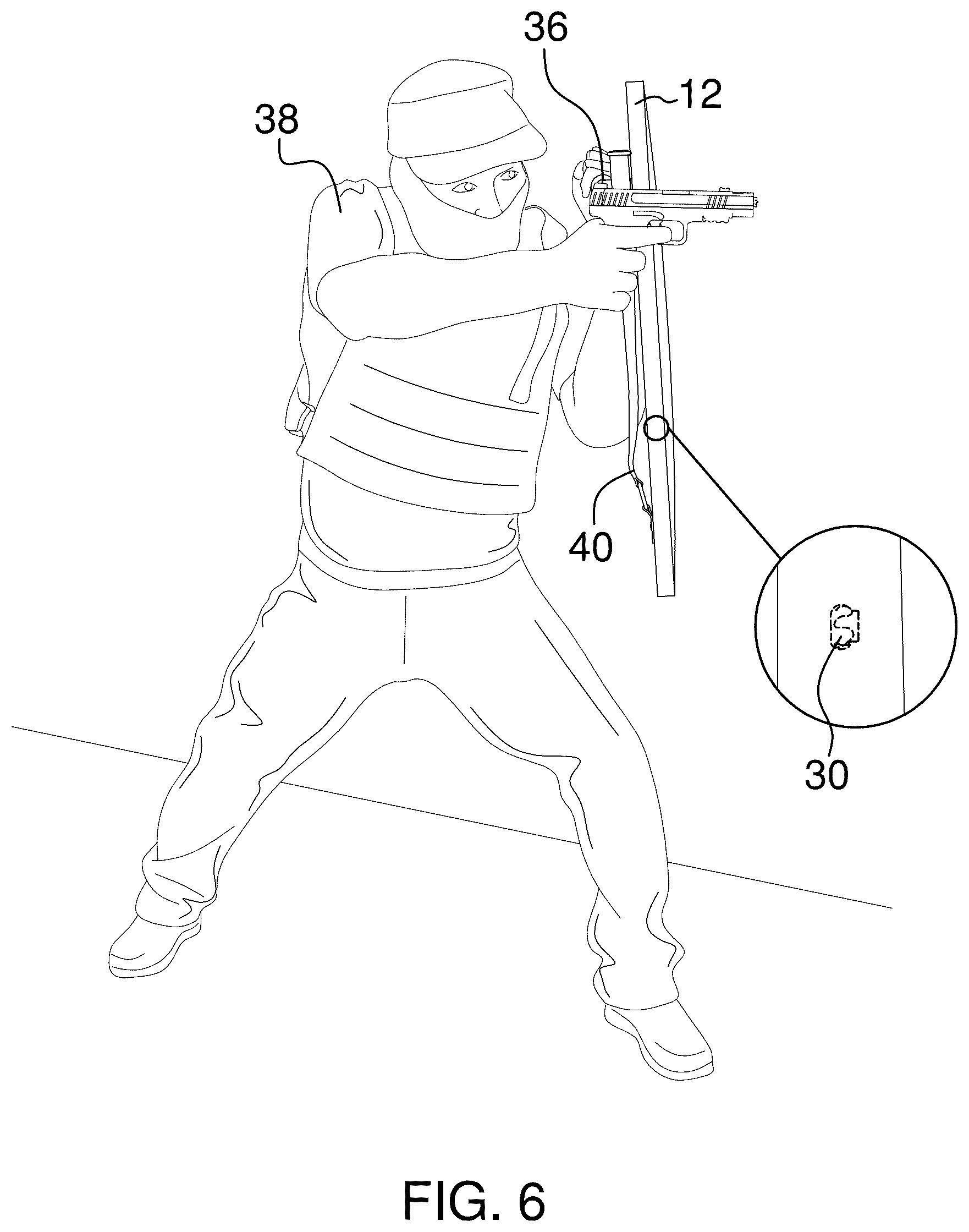Patent US12320621 Figure 6 – Bulletproof shielding devices and methods