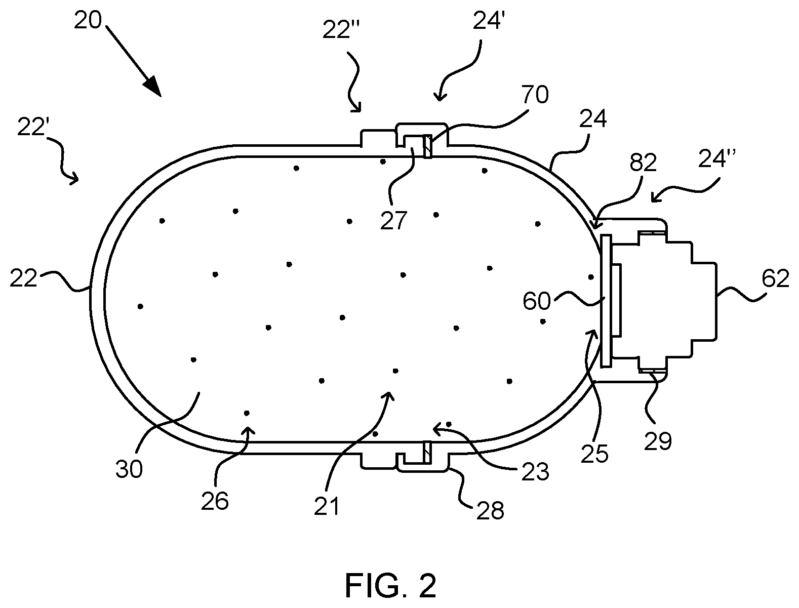 Patent US12320623 Figure 2 – Fragmentation warhead and a method of manufacturing of a fragmentation warhead