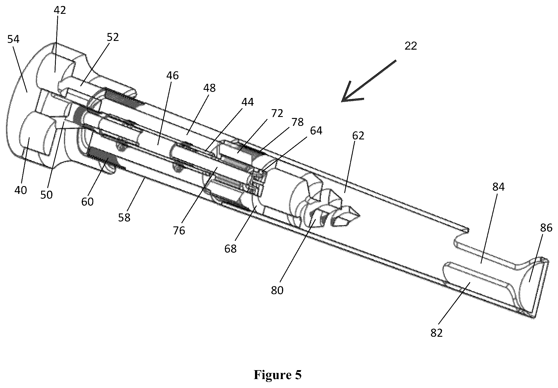 Patent US12320626 Figure 5 – Gel stemming delivery system