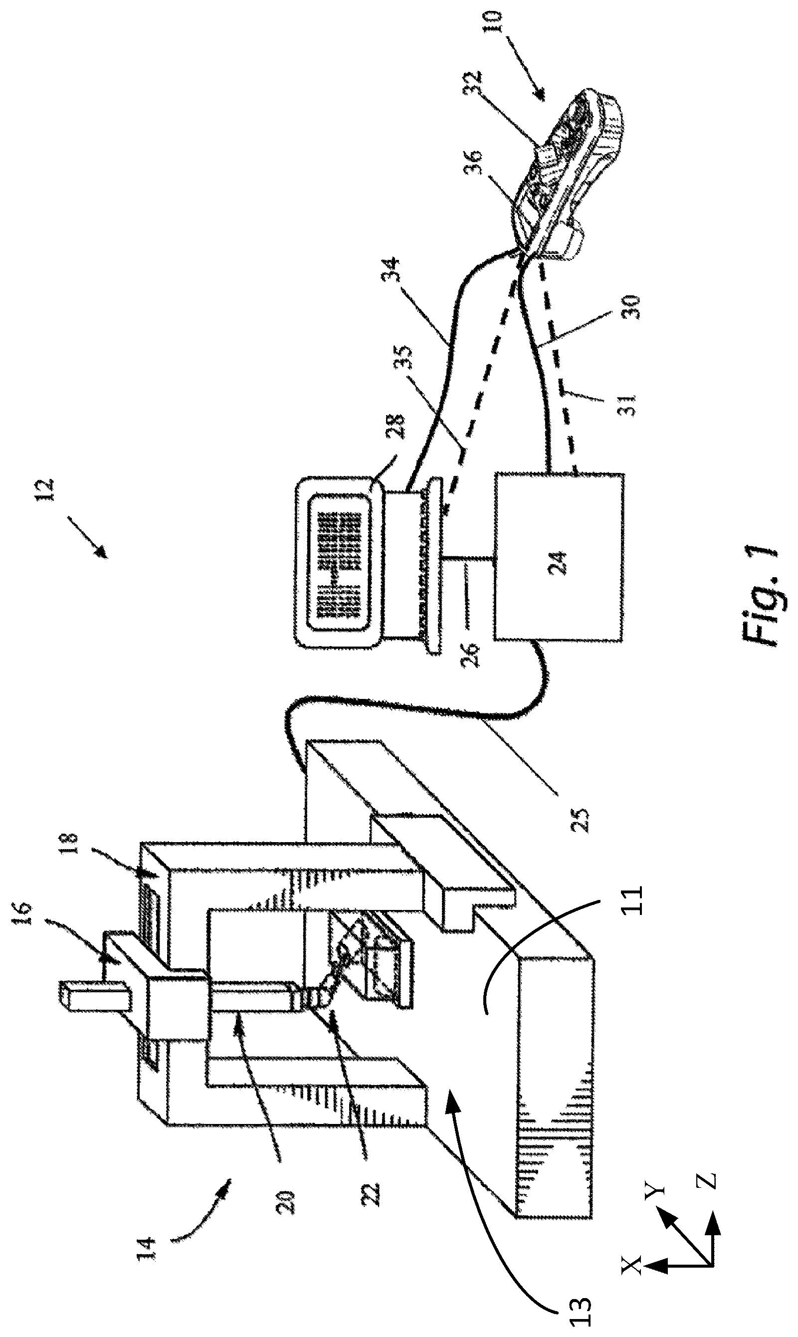 Patent US12320627 Figure 1 – Jogbox with 3D scanner