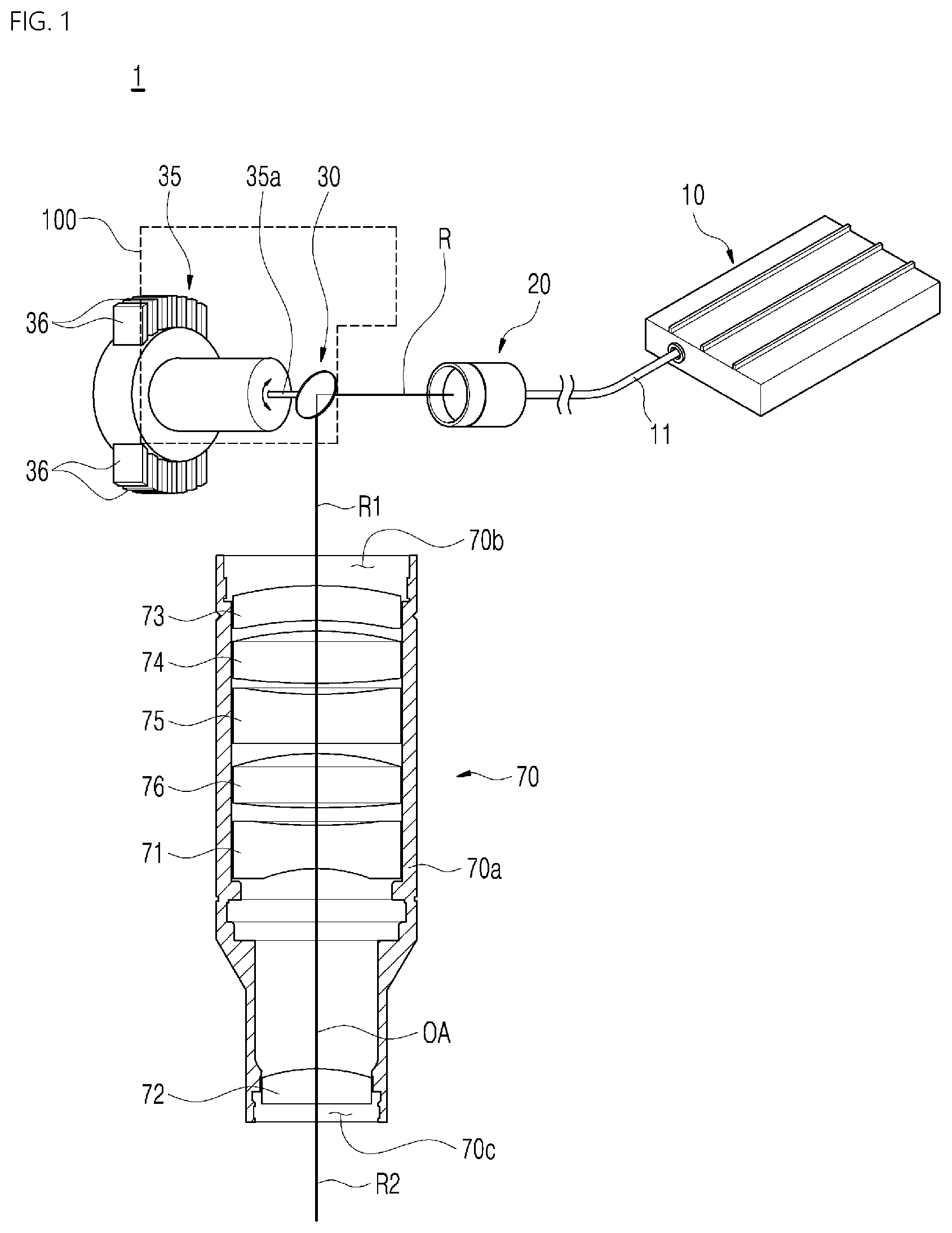 Patent US12320629 Figure 1 – Thin film characteristic measuring apparatus