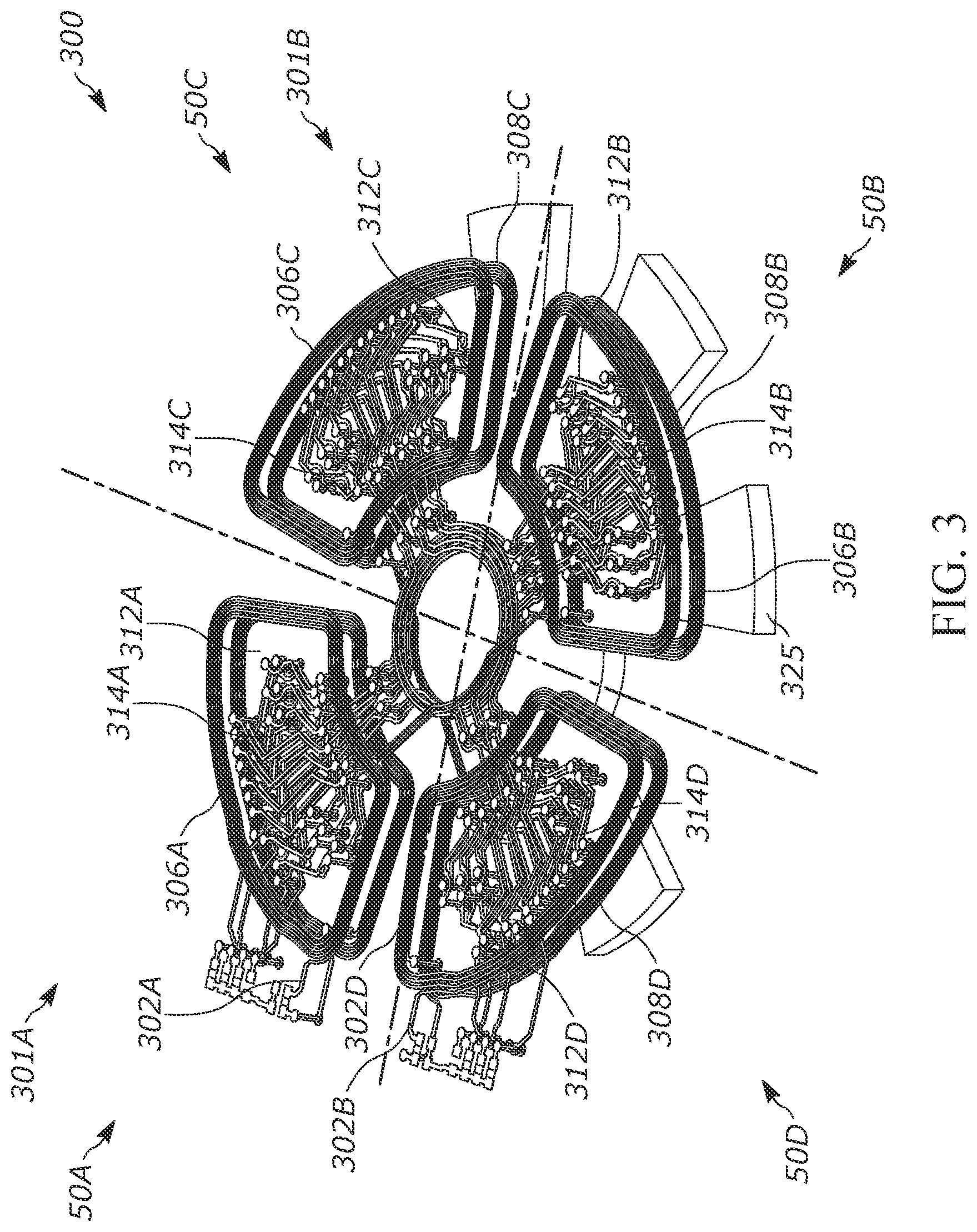 Patent US12320638 Figure 3 – Reduced offset error configuration for a rotary inductive sensor