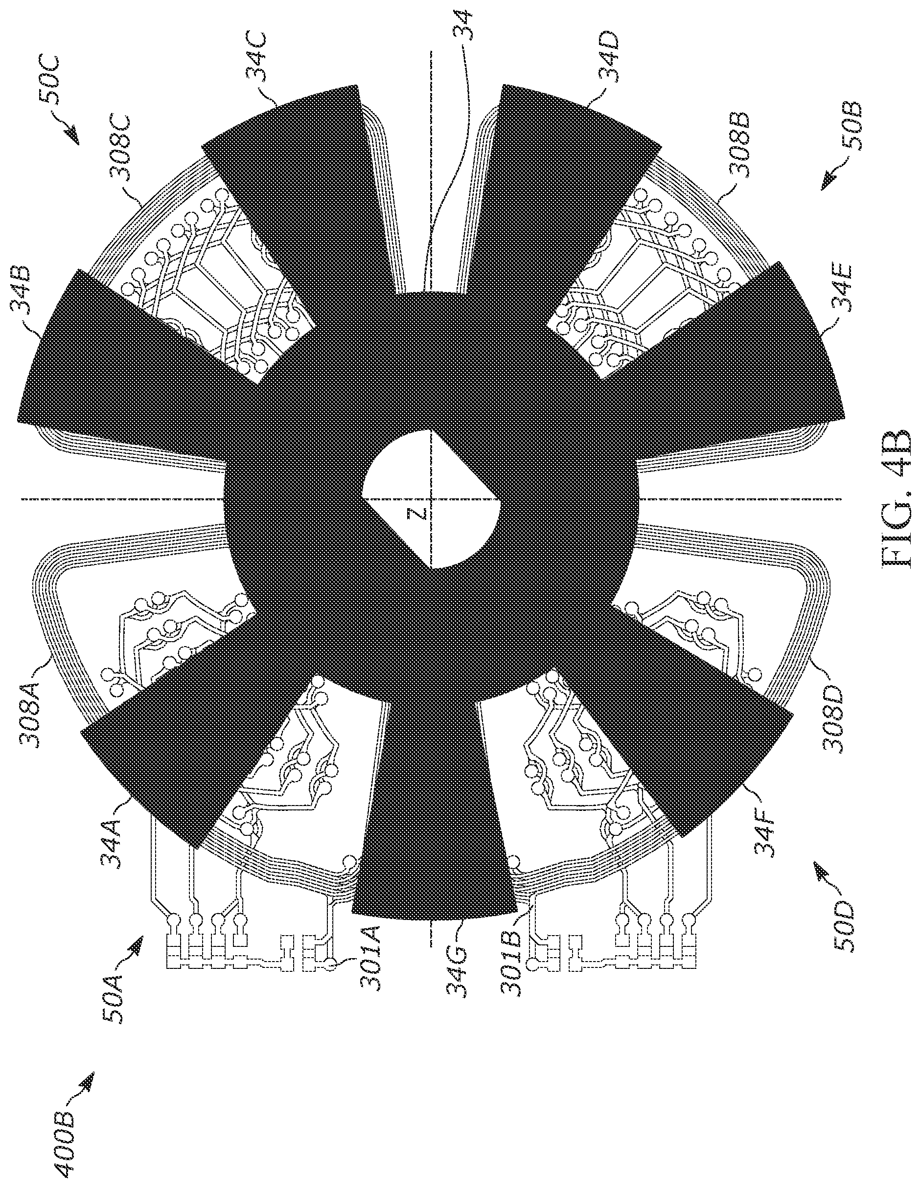 Patent US12320638 Figure 5 – Reduced offset error configuration for a rotary inductive sensor